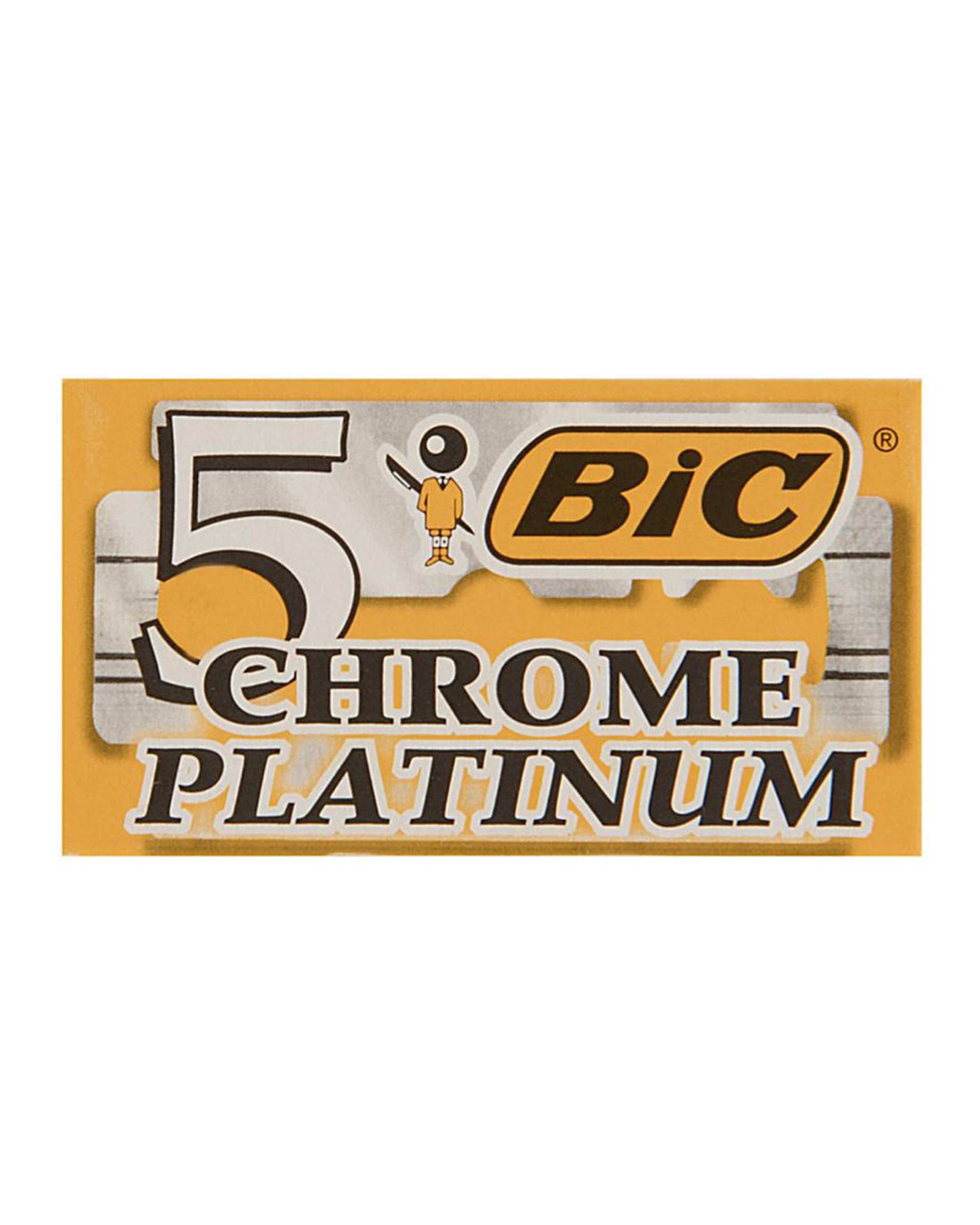 تیغ یدک سنتی بیک مدل Platinum Chromium Double Edge بسته 5 عددی