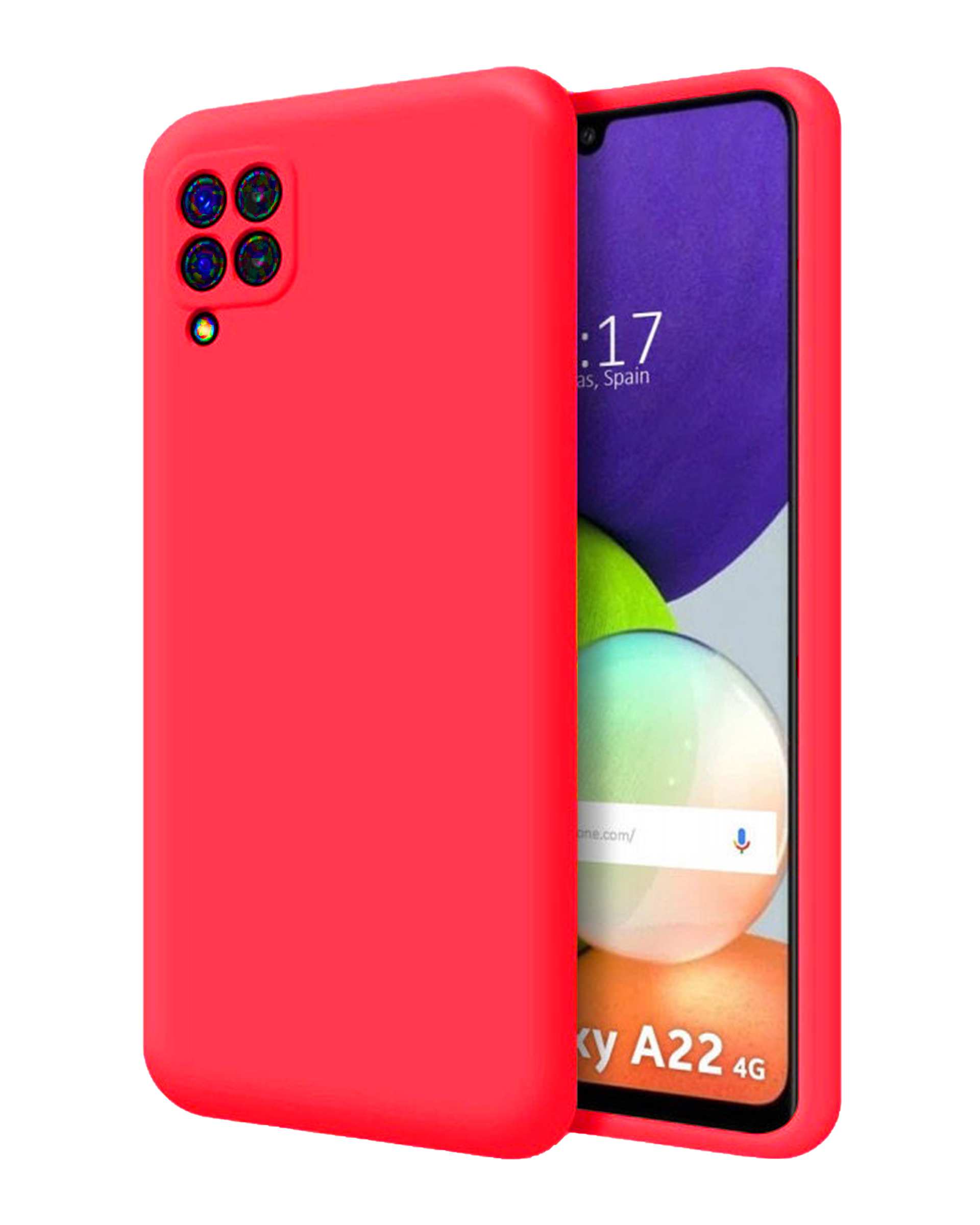 قاب گوشی سامسونگ Galaxy A22 4G مدل سیلیکونی قرمز سورا