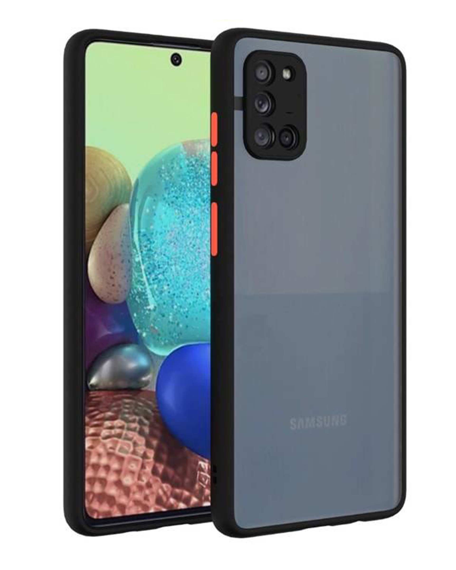 قاب گوشی سامسونگ Galaxy A21s مدل هیبریدی پشت مات مشکی سورا کد MH_23