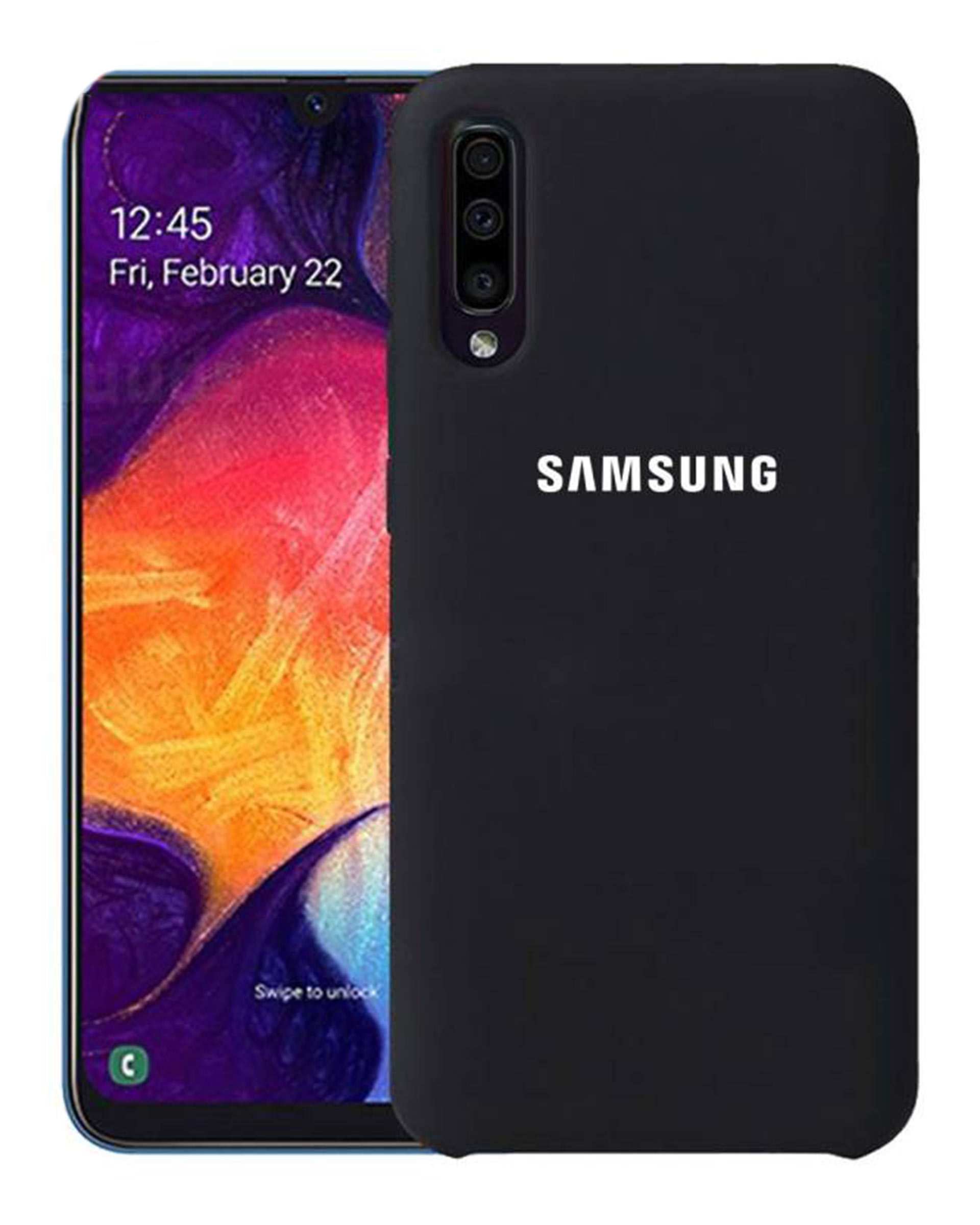 قاب گوشی سامسونگ Galaxy A50 مدل سیلیکونی مشکی سورا