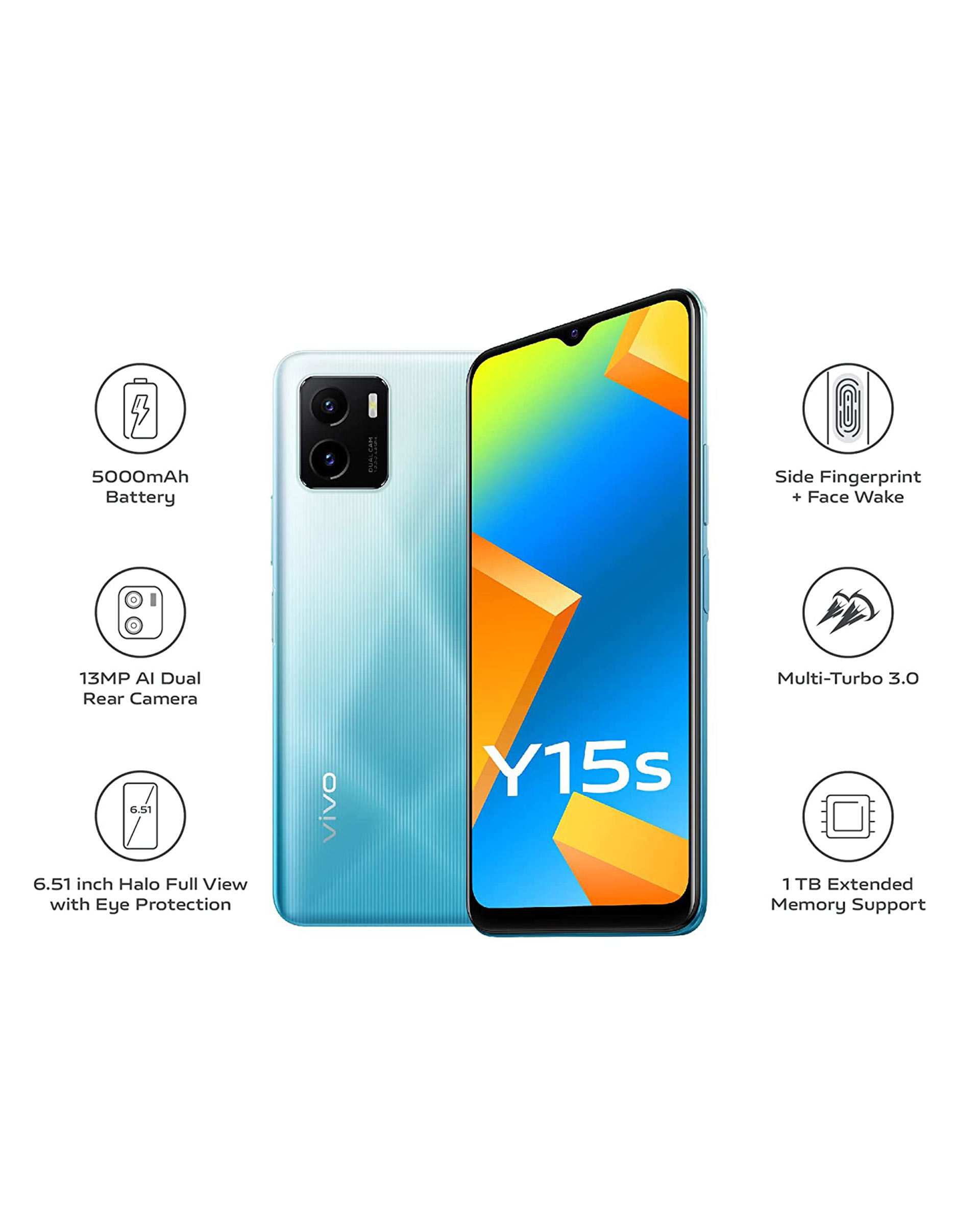 گوشی موبایل ویوو مدل Y15S دو سیم کارت ظرفیت 32 گیگابایت و رم 3 گیگابایت سبز