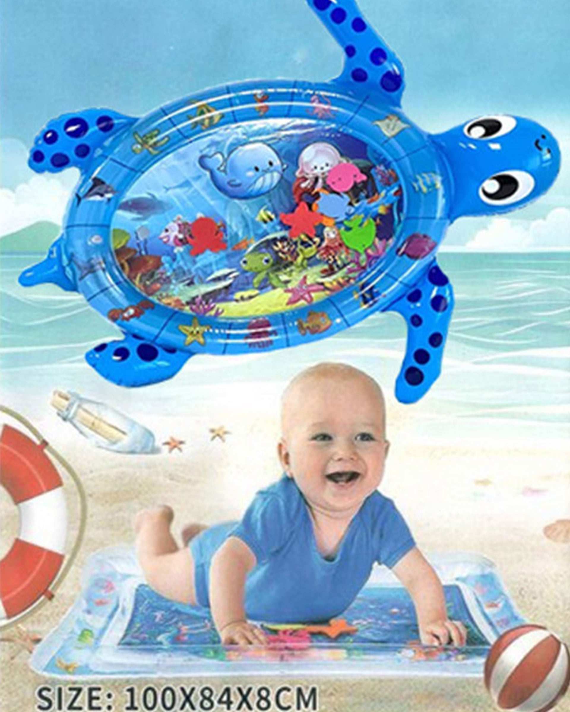 تشک بادی کودک مدل Turtle1 آبی فرد