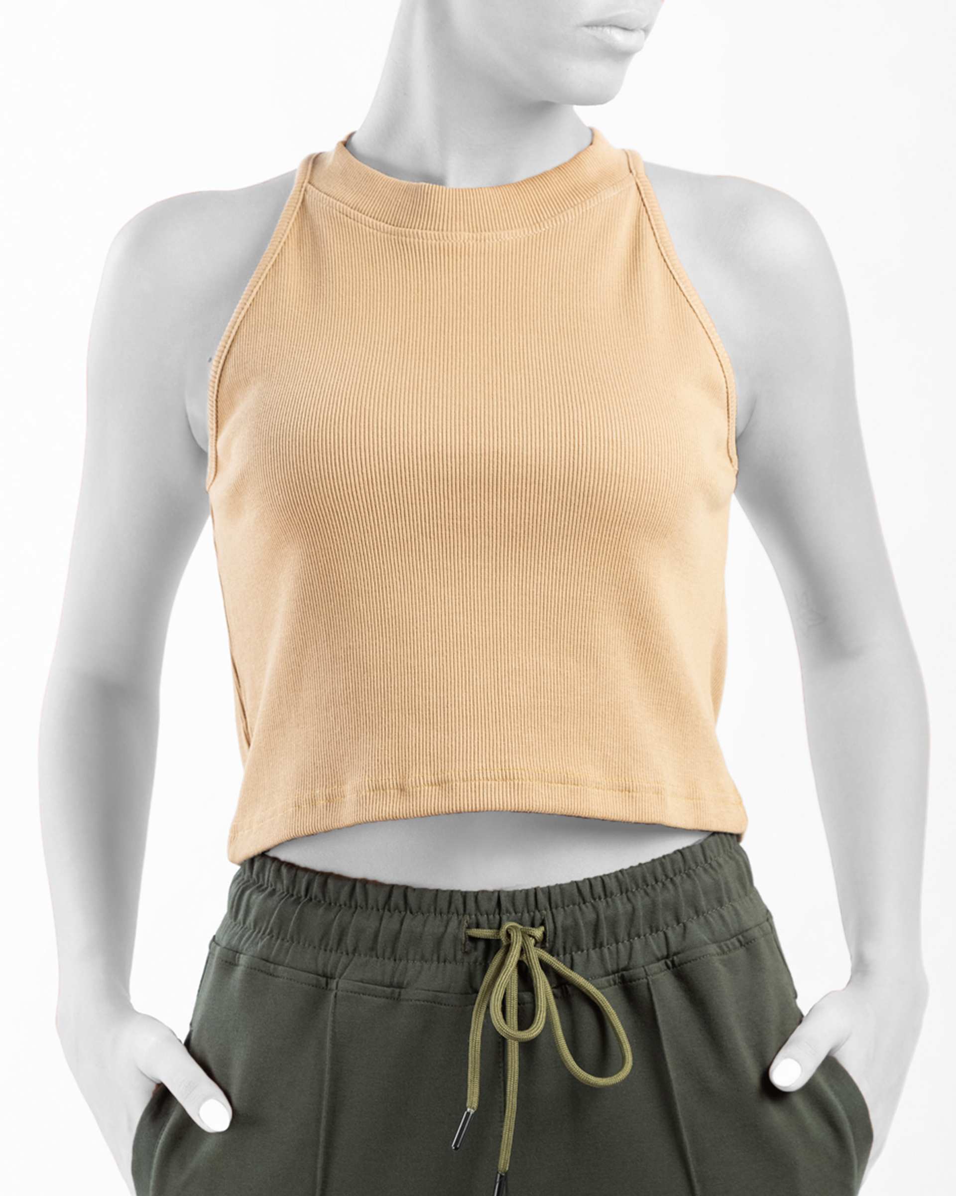 تاپ زنانه نیم تنه ورزشی یقه گرد  مل اند موژ Mel & Moj کد W07708-010