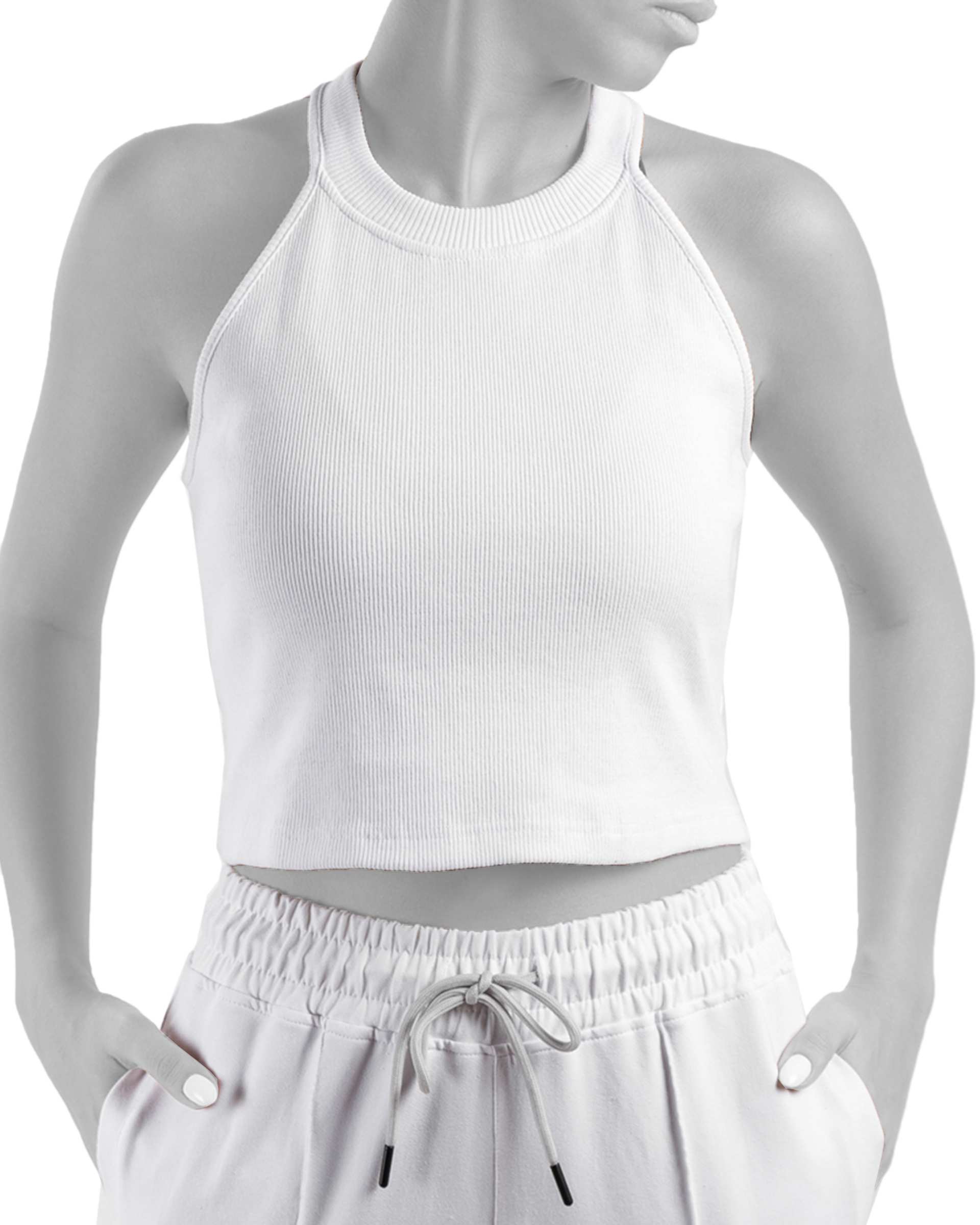 تاپ زنانه نیم تنه ورزشی یقه گرد  مل اند موژ Mel & Moj کد W07708-010