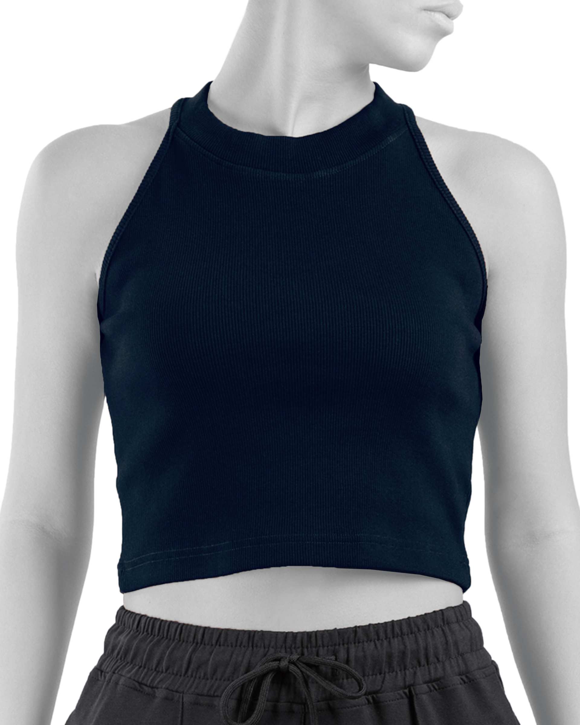 تاپ زنانه نیم تنه ورزشی یقه گرد  مل اند موژ Mel & Moj کد W07708-010