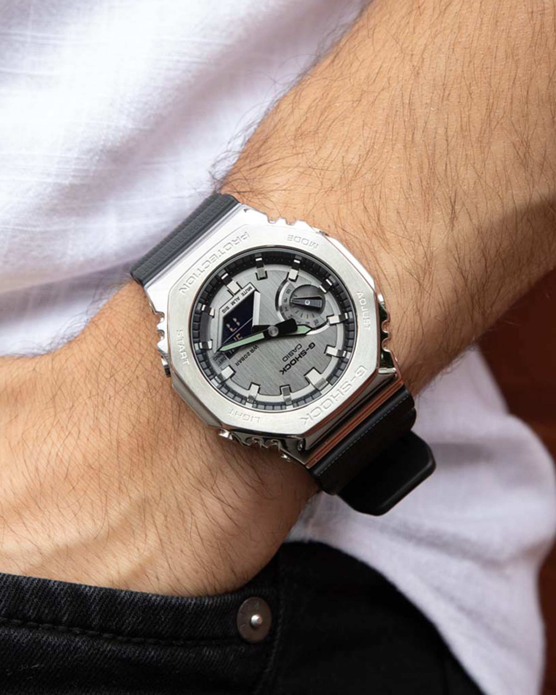ساعت مچی مردانه عقربه ای دیجیتال G-SHOCK کاسیو Casio مدل GM-2100-1ADR