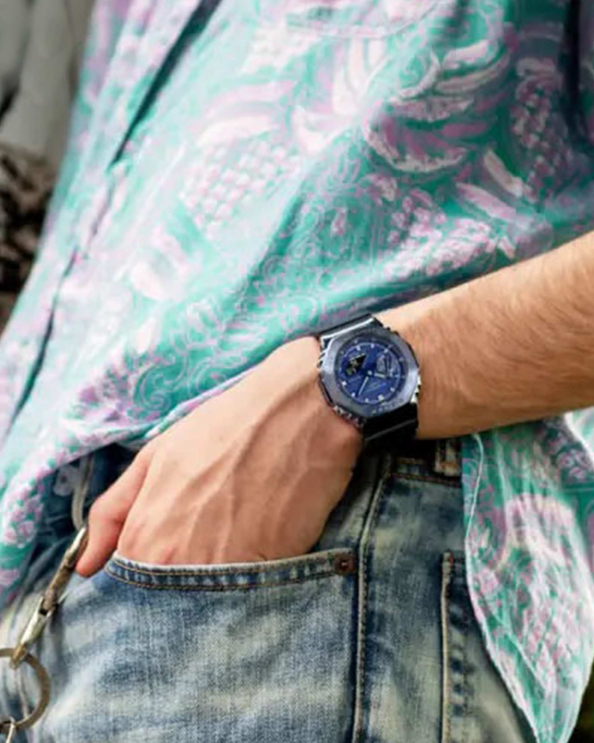 ساعت مچی مردانه عقربه ای دیجیتال G SHOCK کاسیو Casio مدل GM-2100N-2ADR
