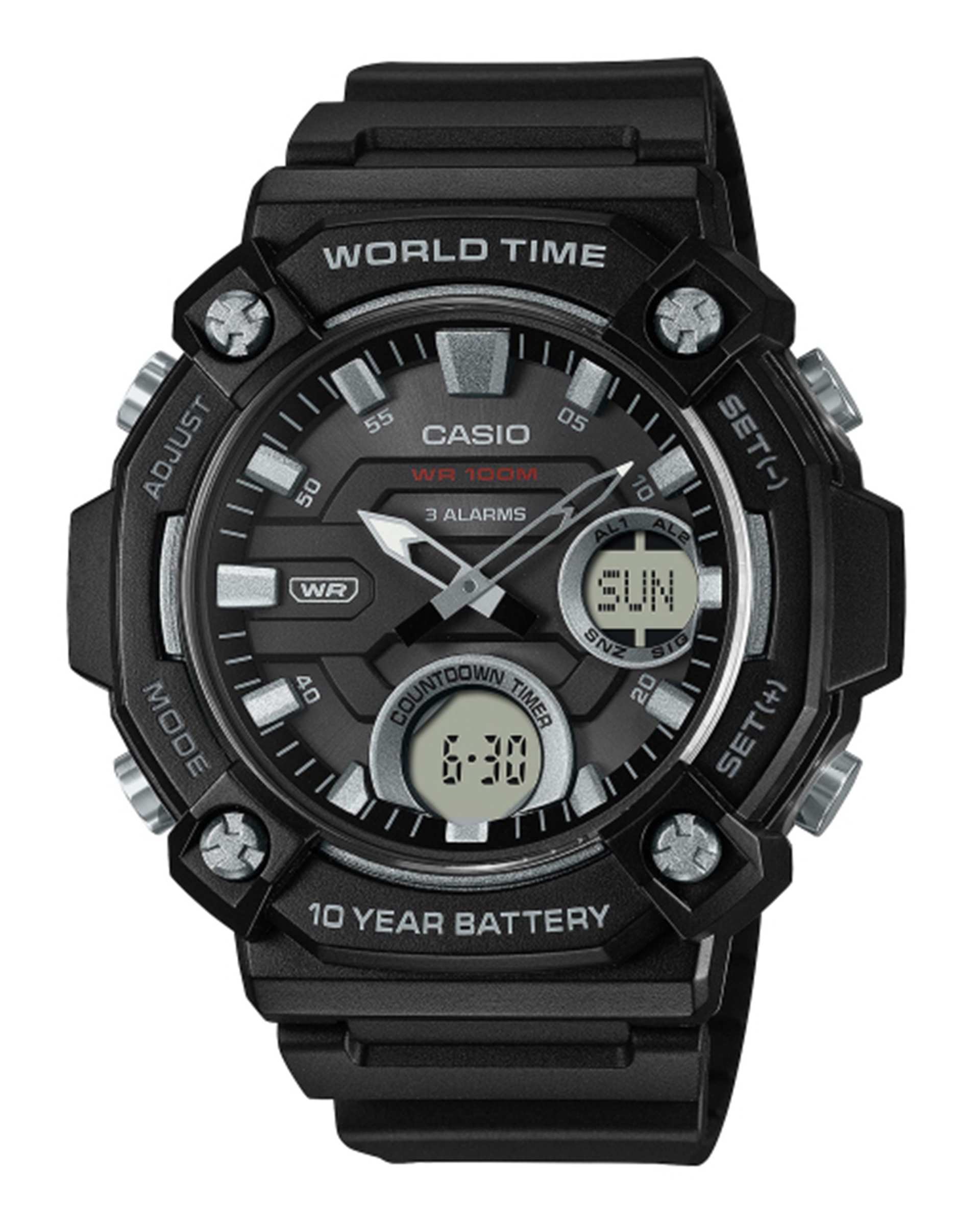 ساعت مچی مردانه عقربه ای دیجیتال کاسیو Casio مدل AEQ-120W-1AVDF