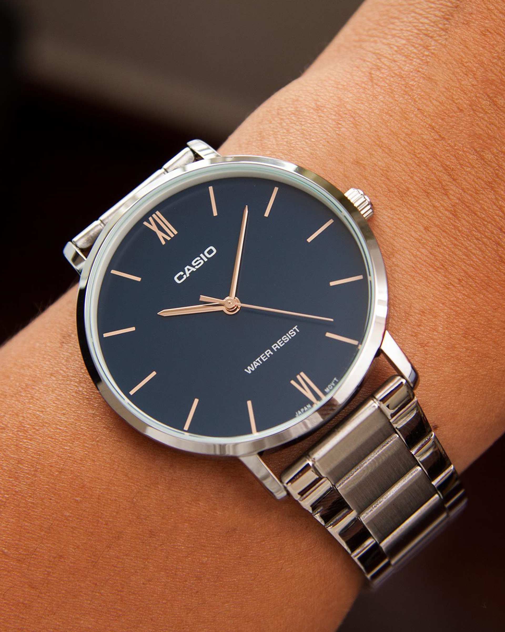 ساعت مچی مردانه عقربه ای کاسیو Casio مدل MTP-VT01D-2BUDF