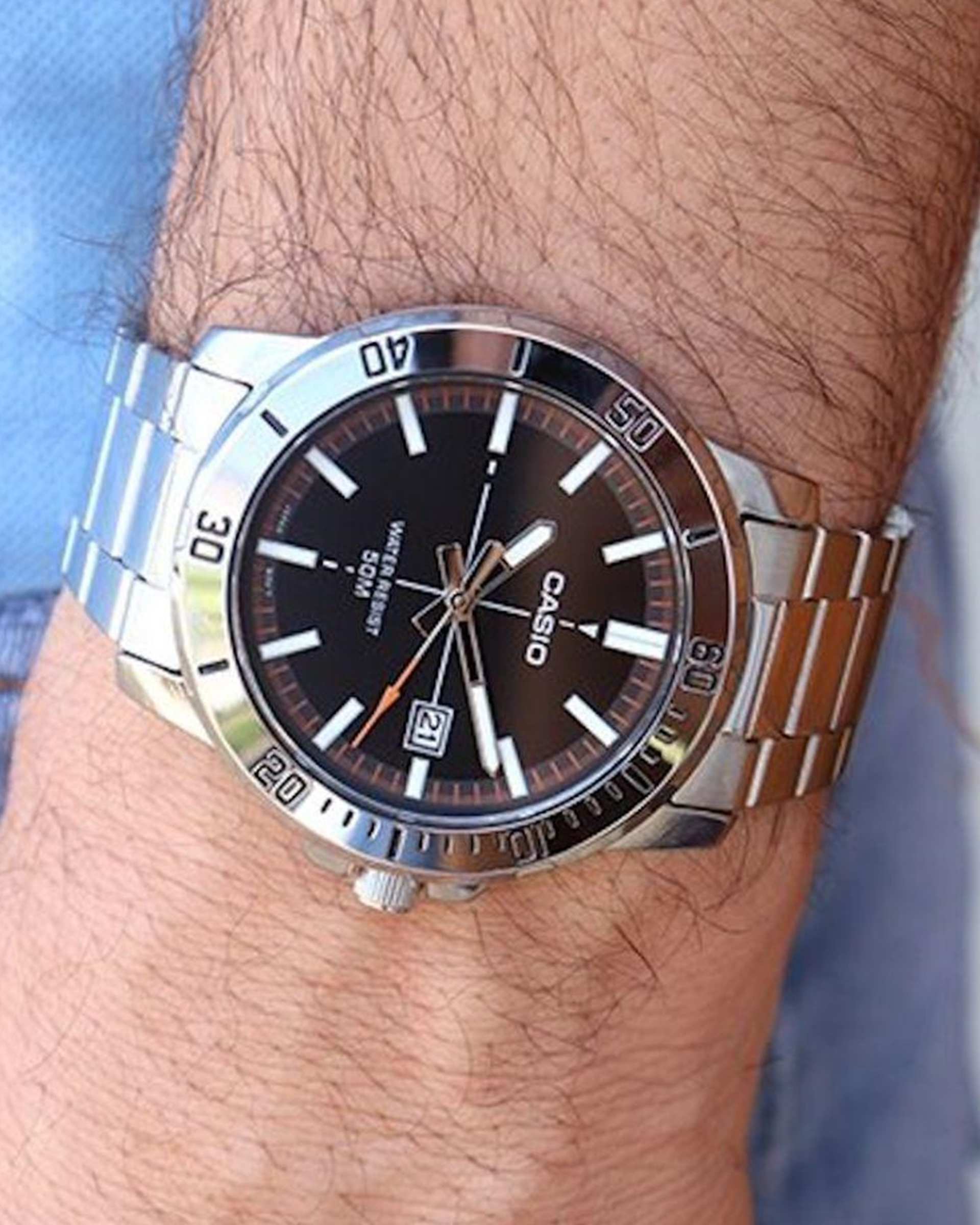 ساعت مچی مردانه عقربه ای کاسیو Casio مدل MTP-VD01D-1E2VUDF