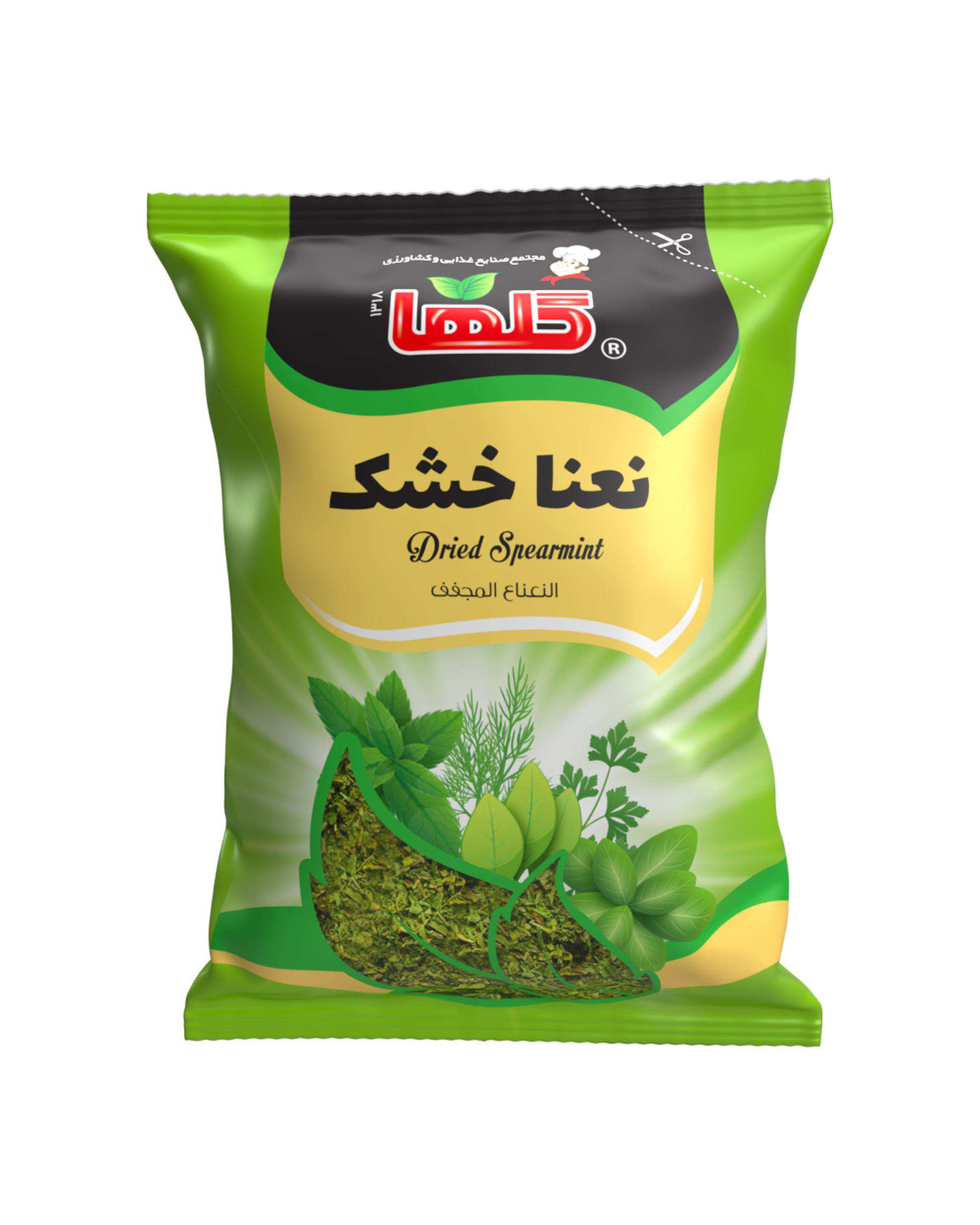 سبزی نعنا خشک سلفونی گلها وزن 100 گرم