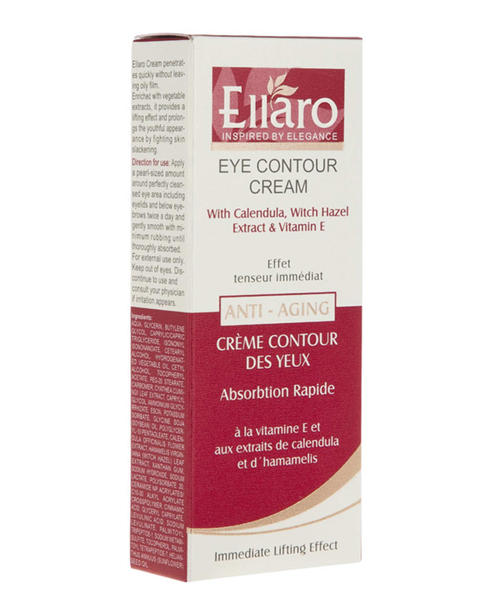 کرم دور چشم ضد چروک الارو Ellaro مدل Anti Aging حجم 20ml