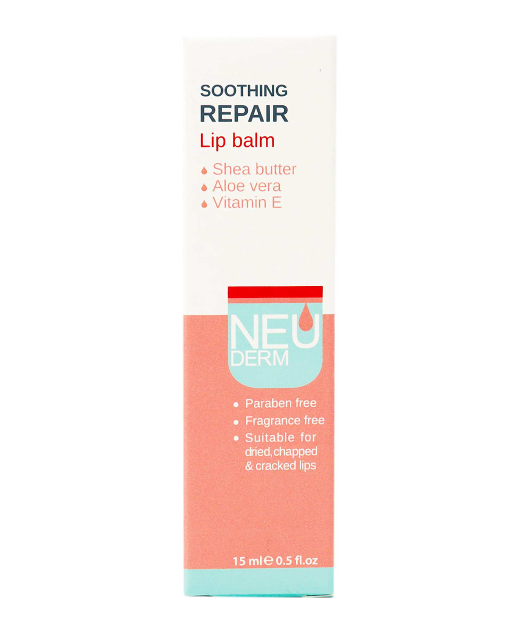 بالم لب ترمیم کننده نئودرم Neuderm مدل Soothing Repair حجم 15ml بسته 2 عددی 