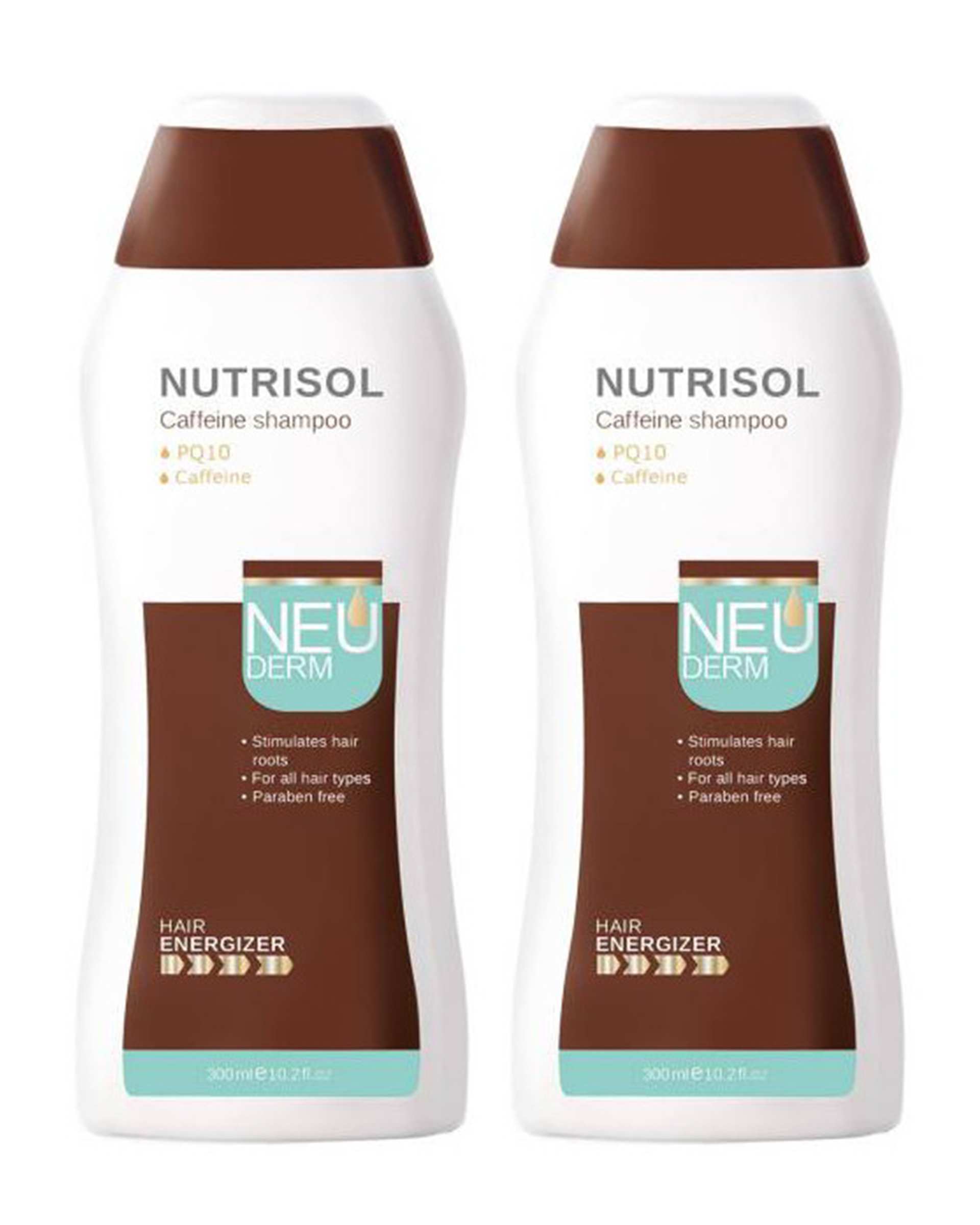 شامپو ضد ریزش مو نئودرم Neuderm مدل Nutrisol Caffeine حجم 300ml بسته 2 عددی