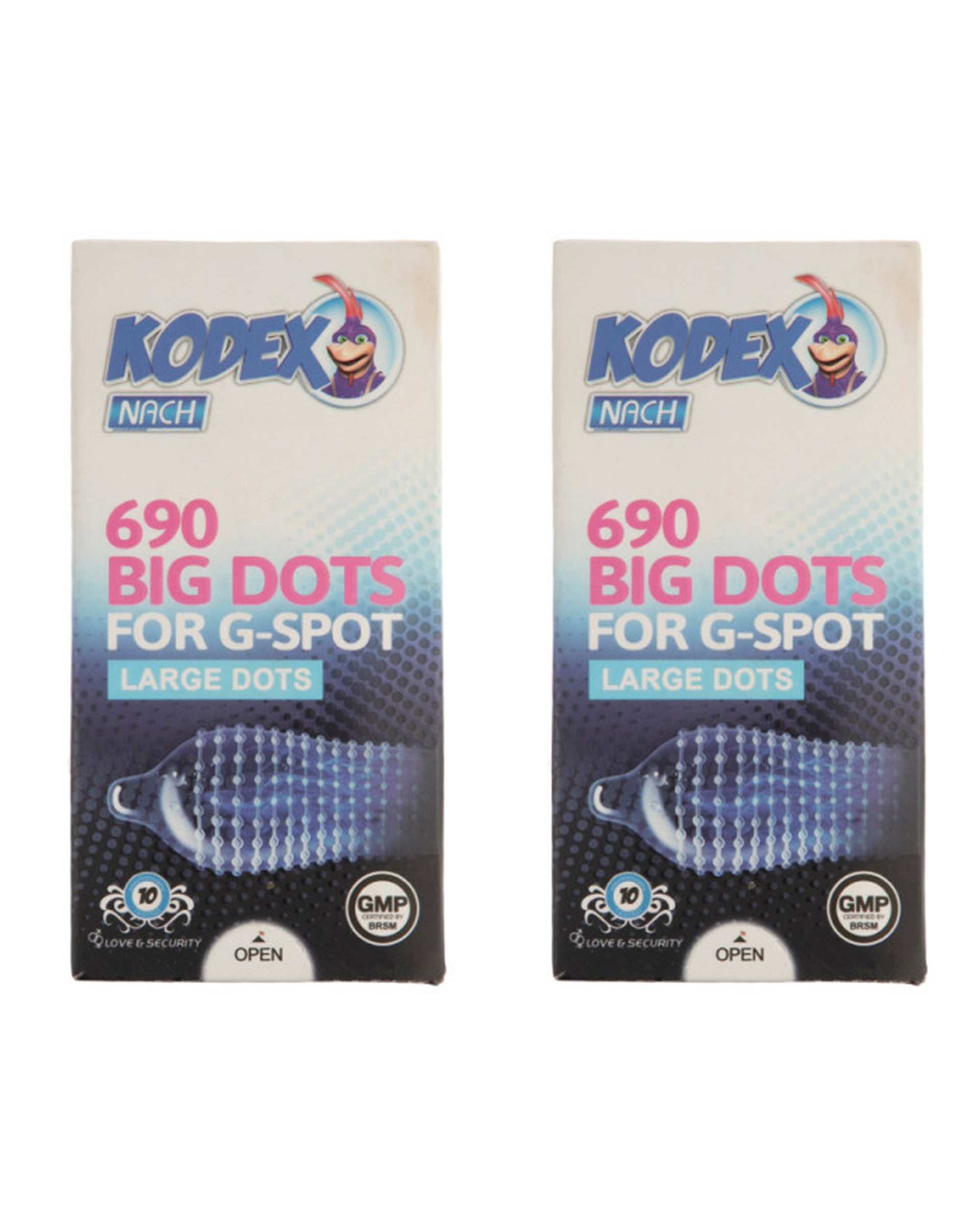 کاندوم ناچ کدکس Nach Kodex مدل Big Dots مجموعه 2 عددی