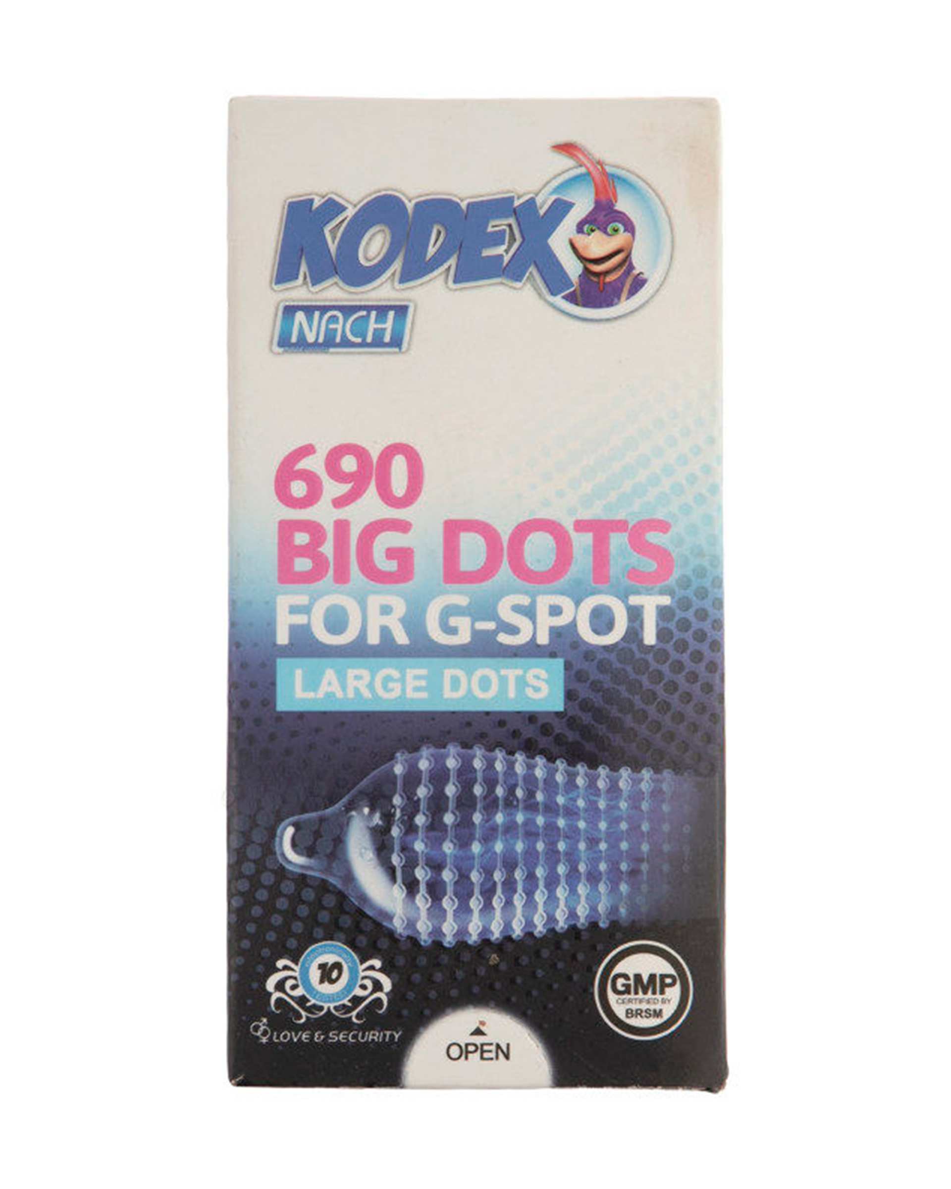 کاندوم ناچ کدکس Nach Kodex مدل Big Dots مجموعه 2 عددی