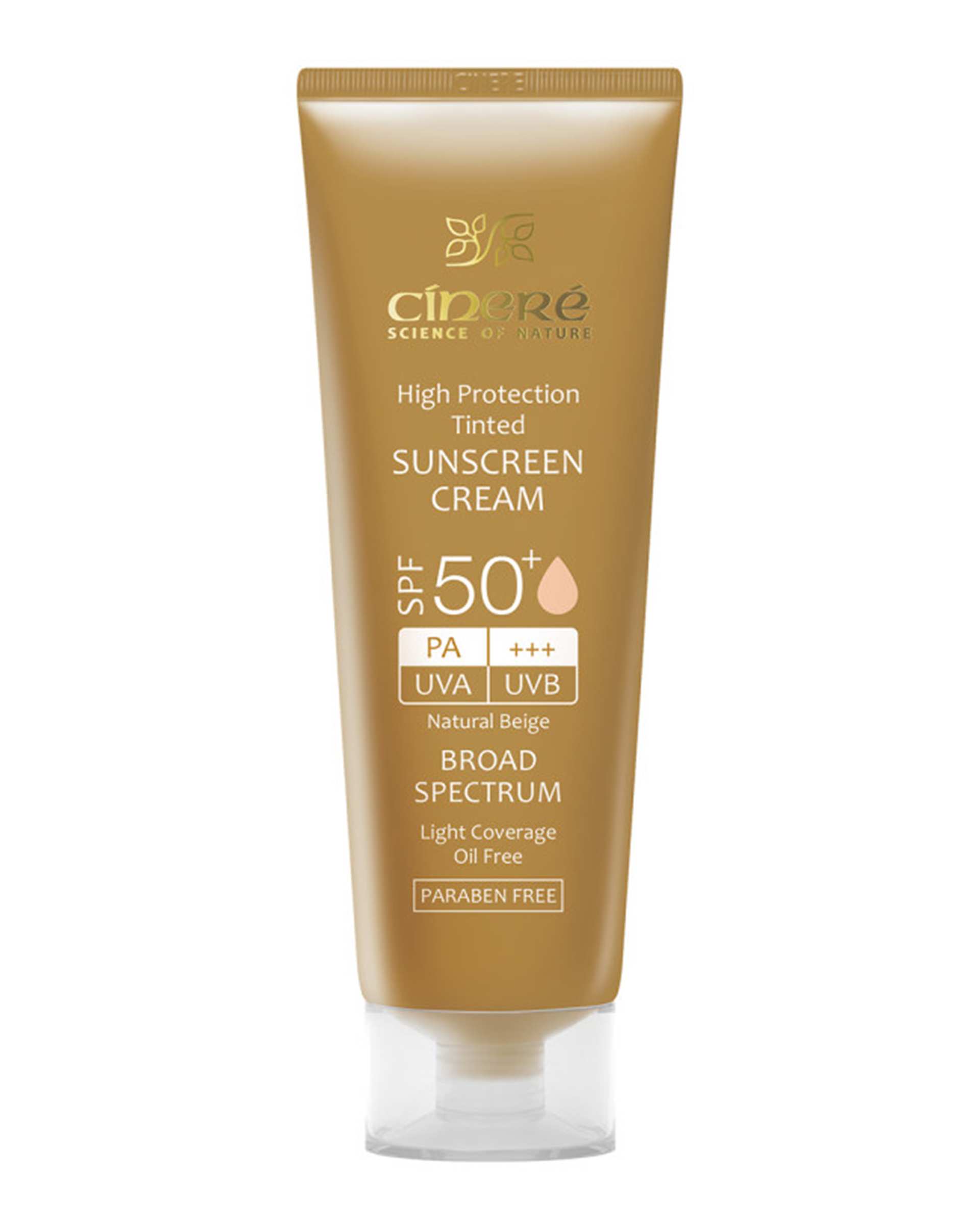 کرم ضد آفتاب رنگی SPF50 سینره Cinere حجم 50ml