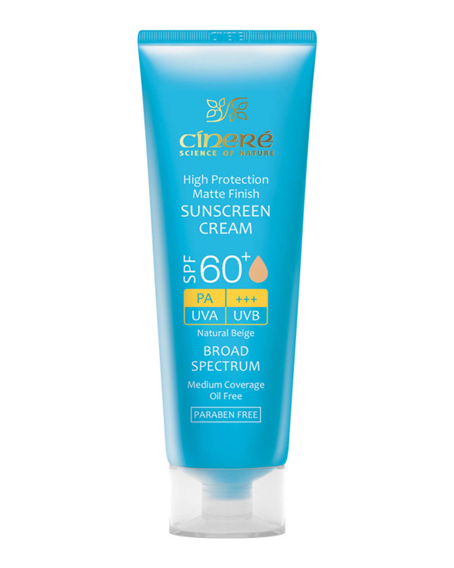 کرم ضد آفتاب رنگی SPF60 سینره Cinere مناسب پوست چرب حجم 50ml