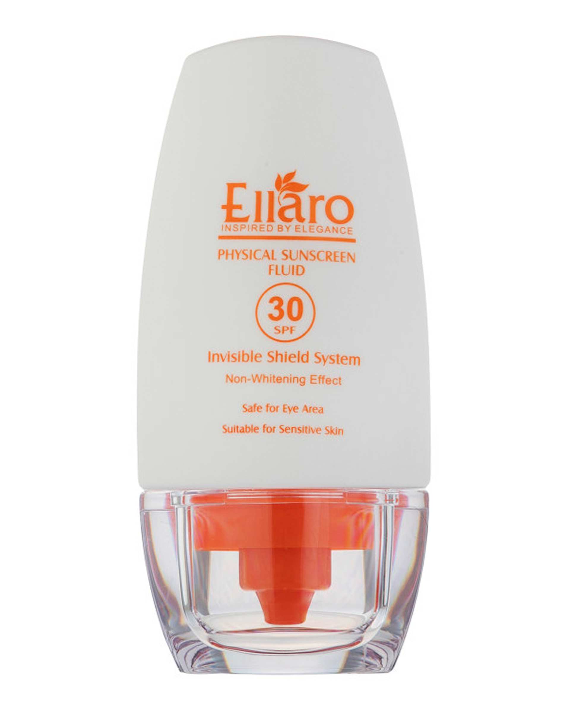 فلوئید ضد آفتاب SPF30 فیزیکال الارو Ellaro مدل physical حجم 50ml