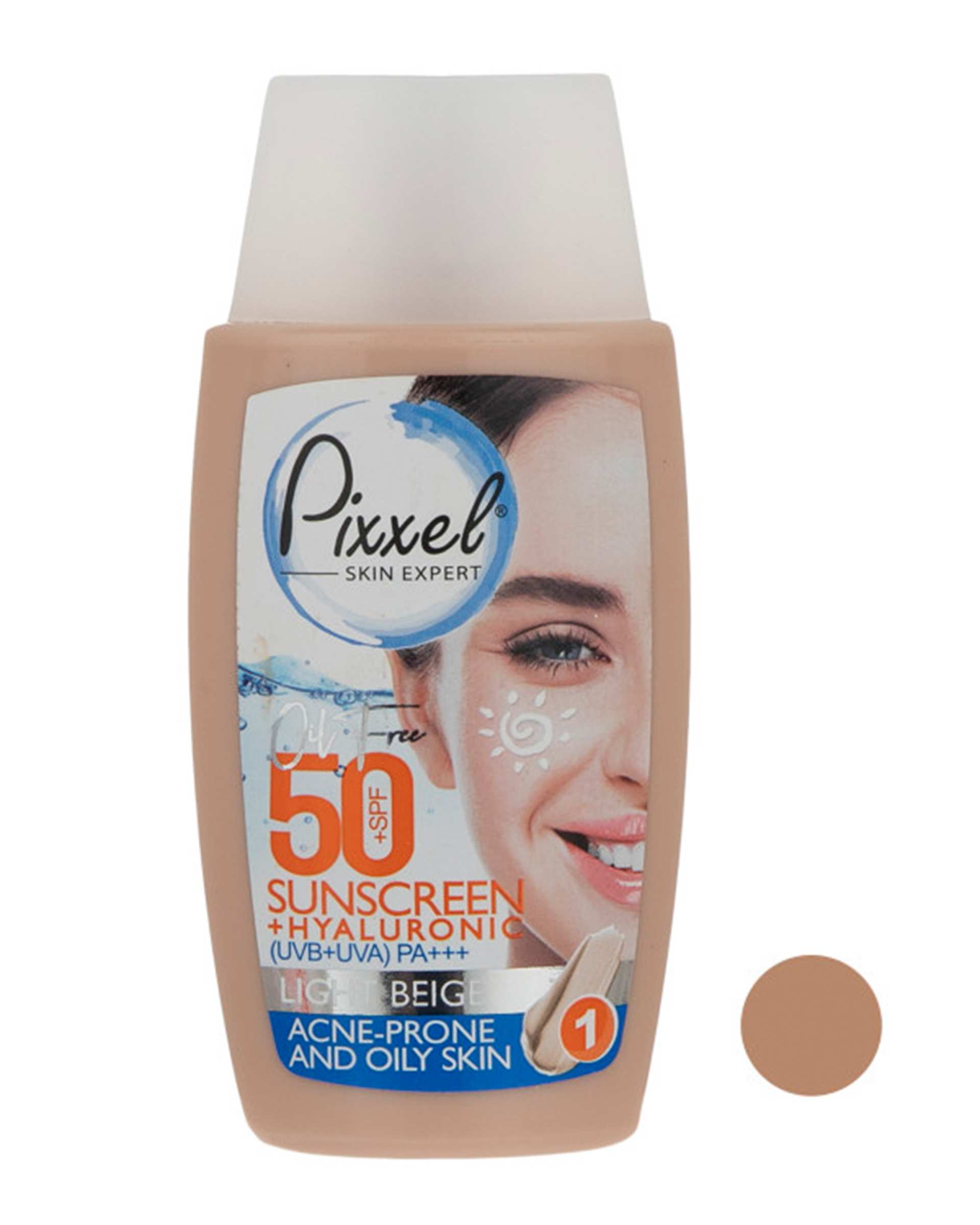 کرم ضد آفتاب SPF50 پیکسل Pixxel مدل Light Beige حجم 50ml