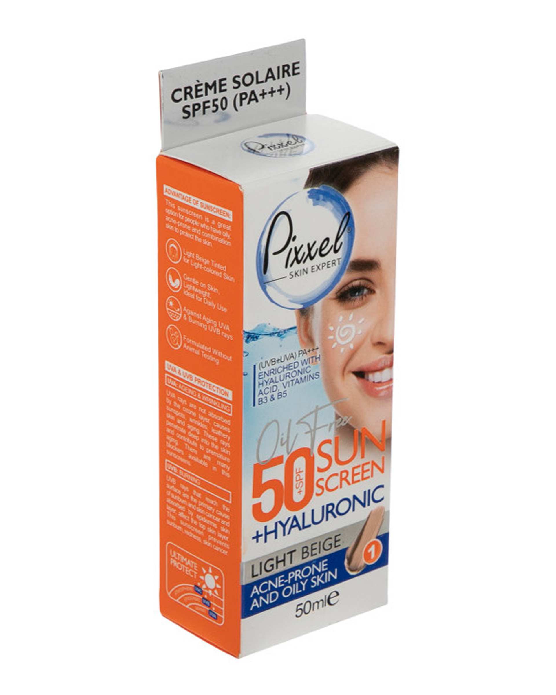 کرم ضد آفتاب SPF50 پیکسل Pixxel مدل Light Beige حجم 50ml