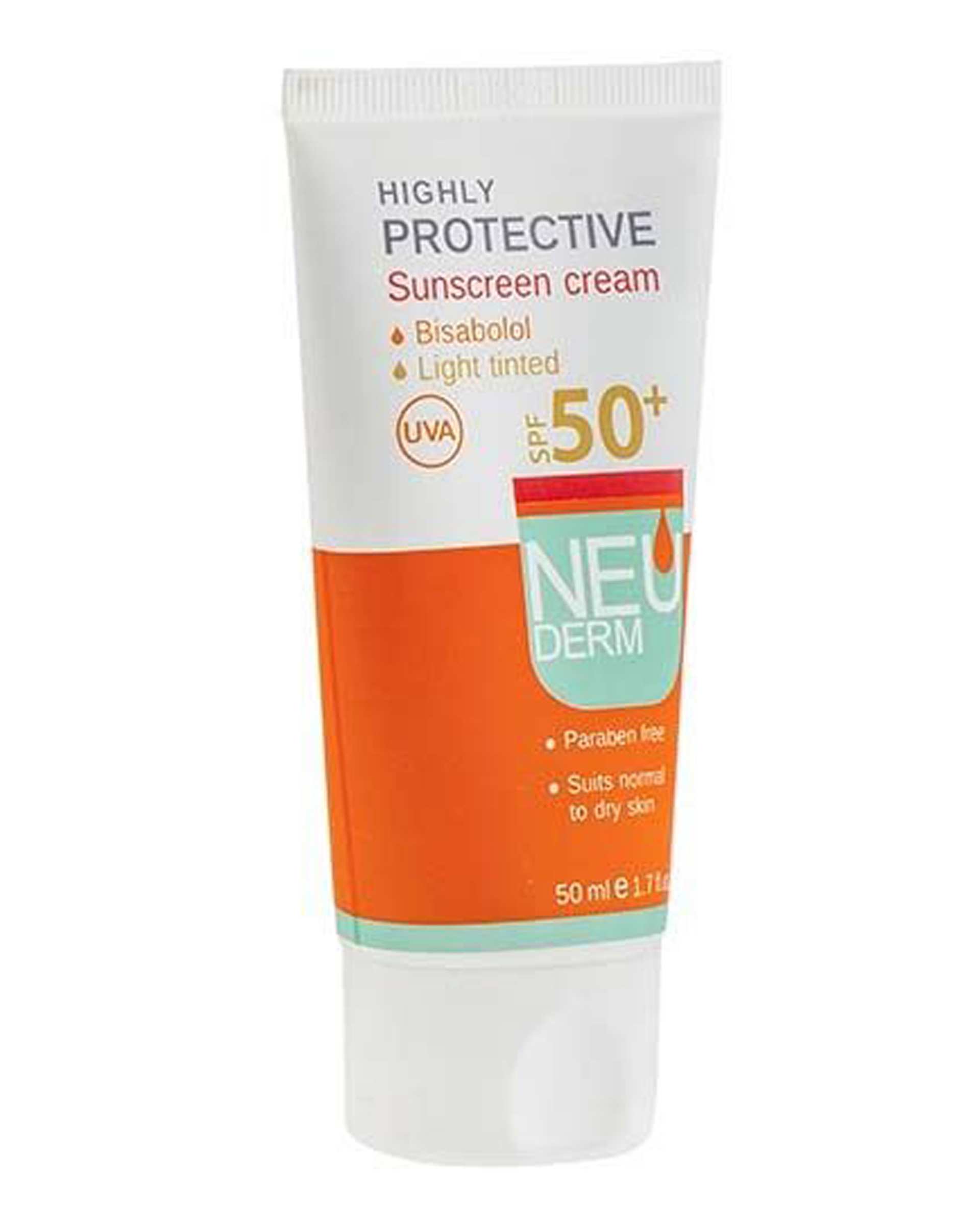 کرم ضد آفتاب رنگی SPF50 نئودرم Neuderm مدل Highly Protective حجم 50ml