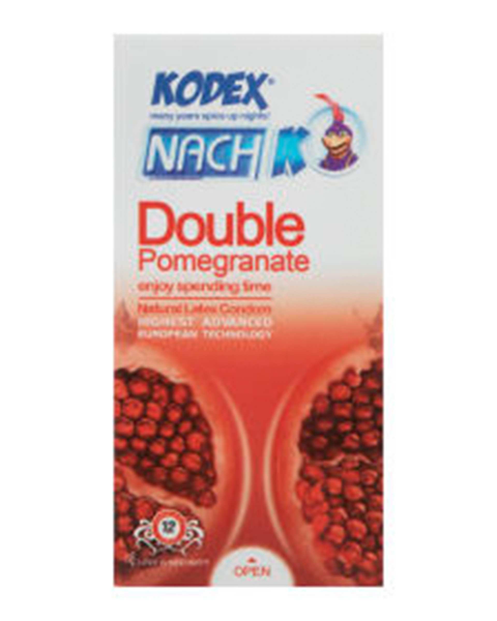 کاندوم ناچ کدکس Kodex مدل Double Pomegranate بسته 12 عددی