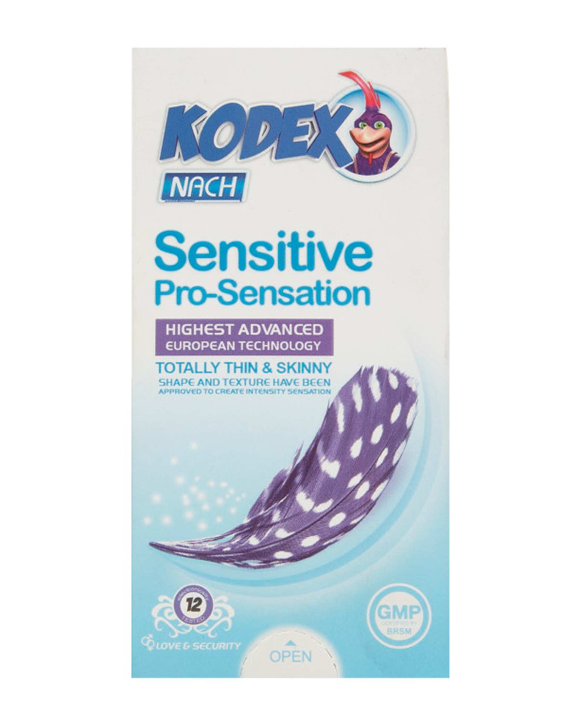 کاندوم بسیار نازک کدکس Kodex مدل Sensitive Pro Sensation بسته 12 عددی