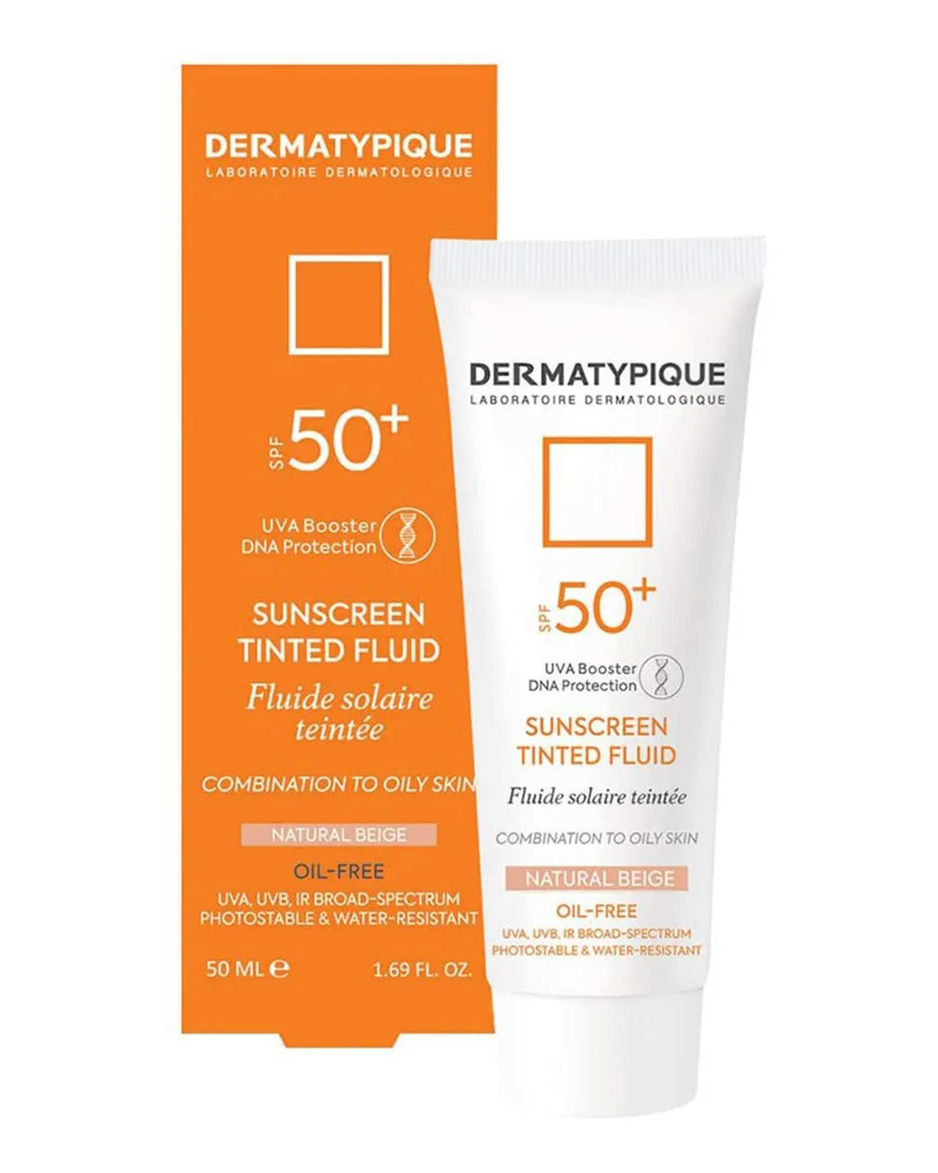 فلوئید ضد آفتاب رنگی SPF50 درماتیپیک Dermatypique مدل 001 حجم 50ml