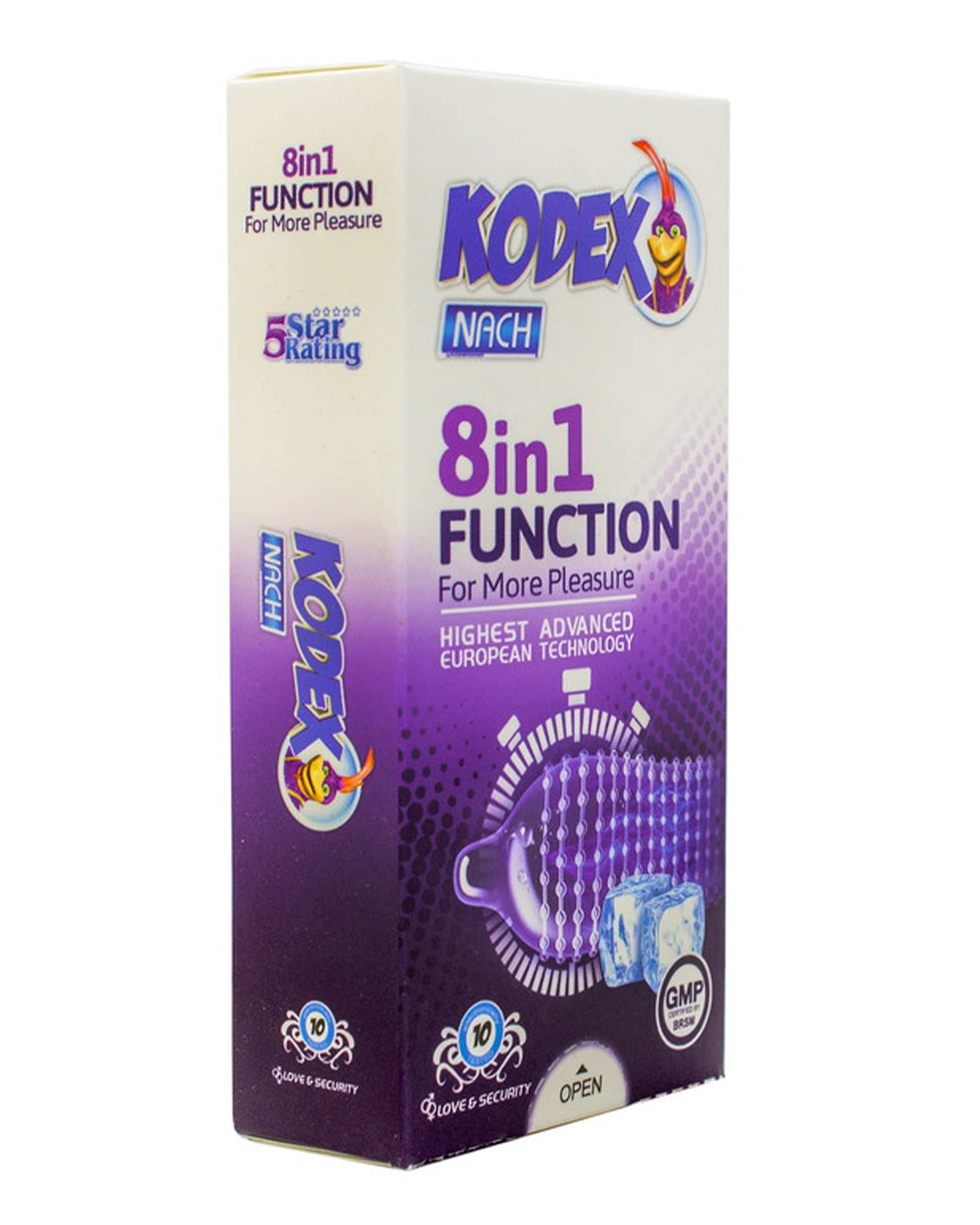 کاندوم ناچ کدکس Kodex مدل 8IN1 FUNCTION بسته 10 عددی