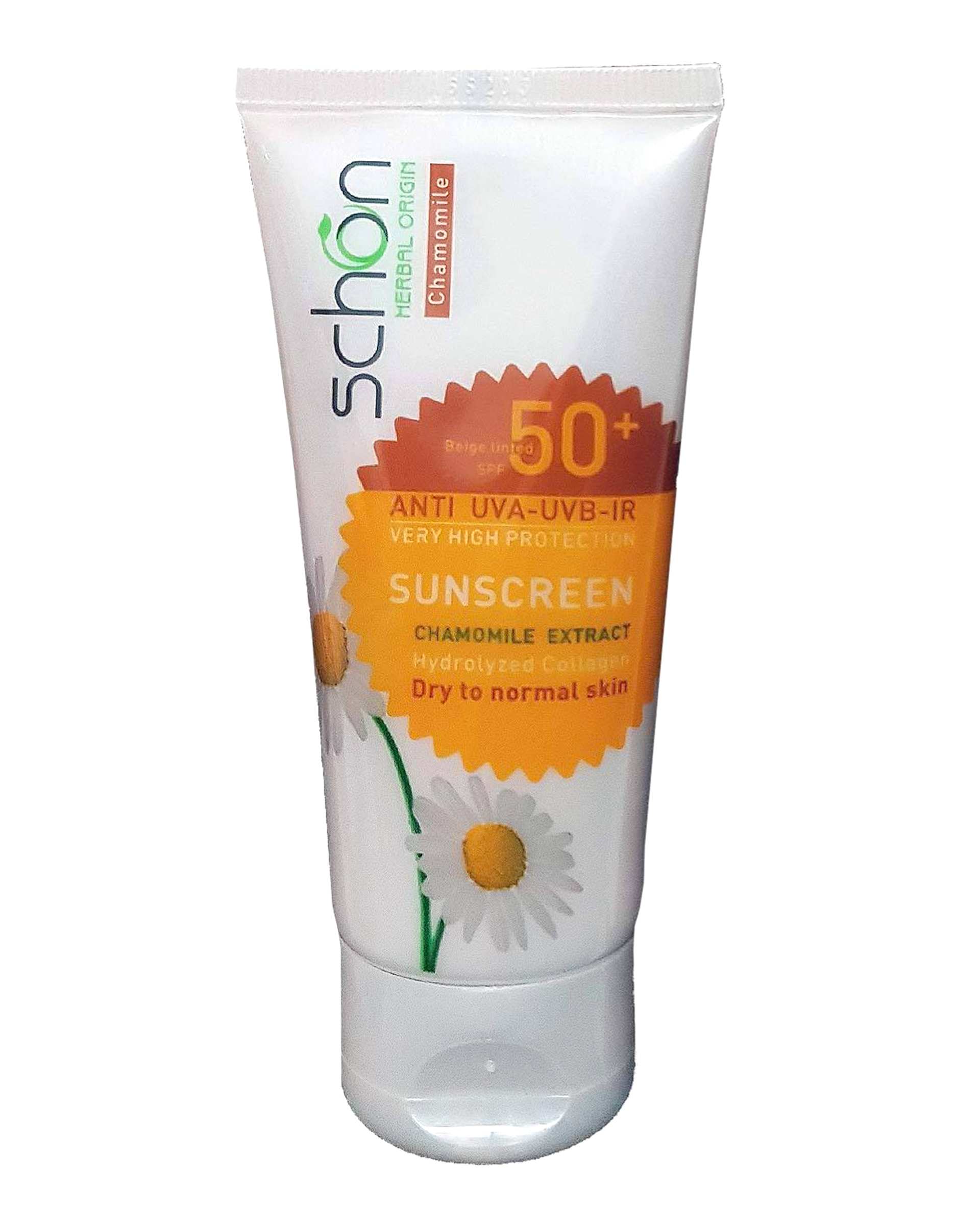 کرم ضد آفتاب رنگی SPF50 شون Schon مدل Chamomile Extract