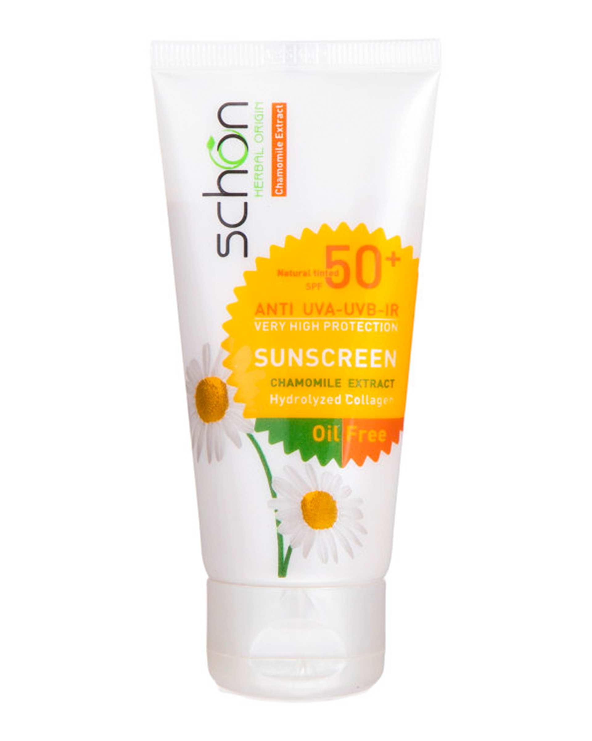 کرم ضد آفتاب رنگی SPF50 فاقد چربی شون Schon با رنگ طبیعی