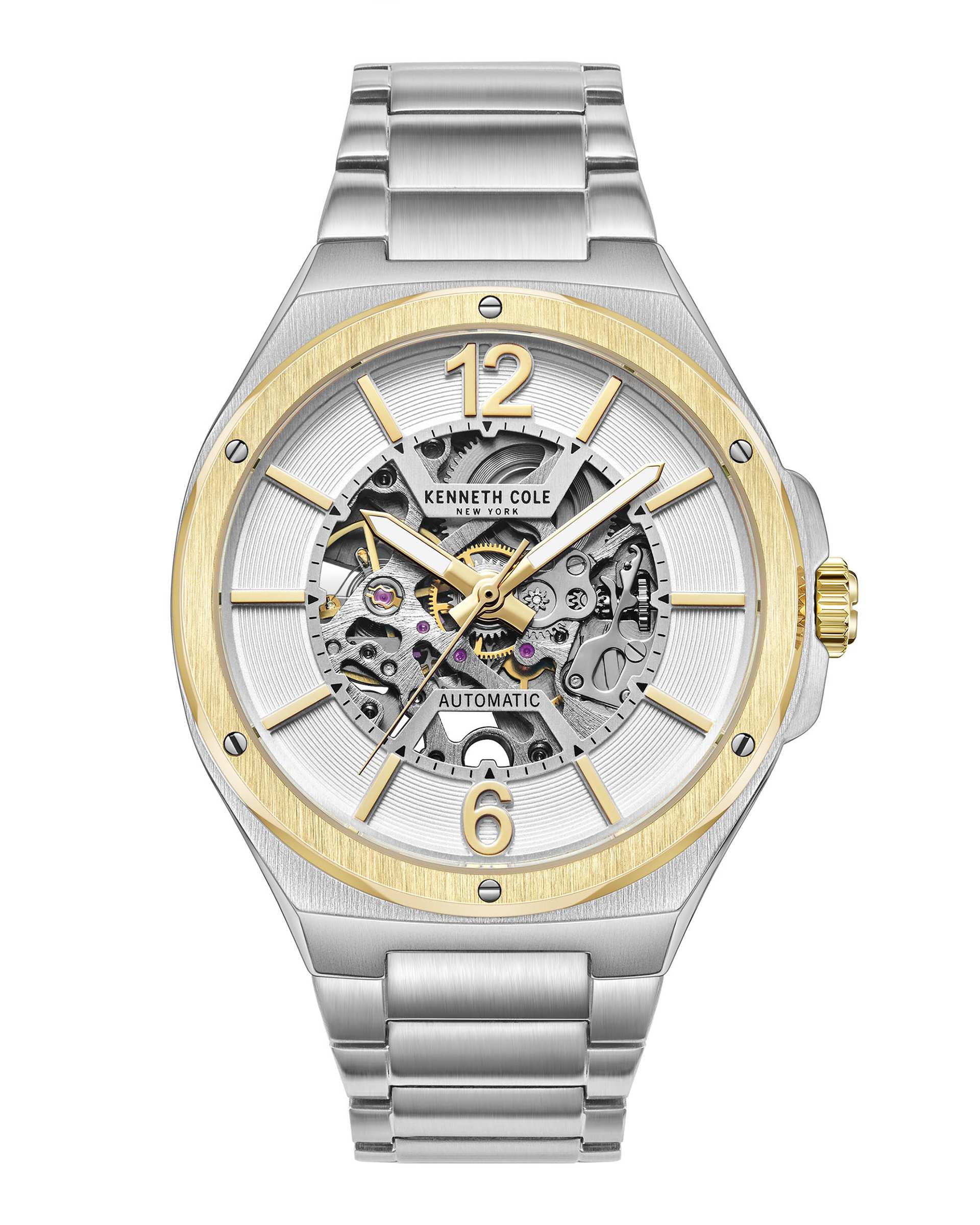 ساعت مچی مردانه عقربه ای اسکلتون کنت کول Kenneth Cole کالکشن AUTOMATIC مدل KCWGL2220704