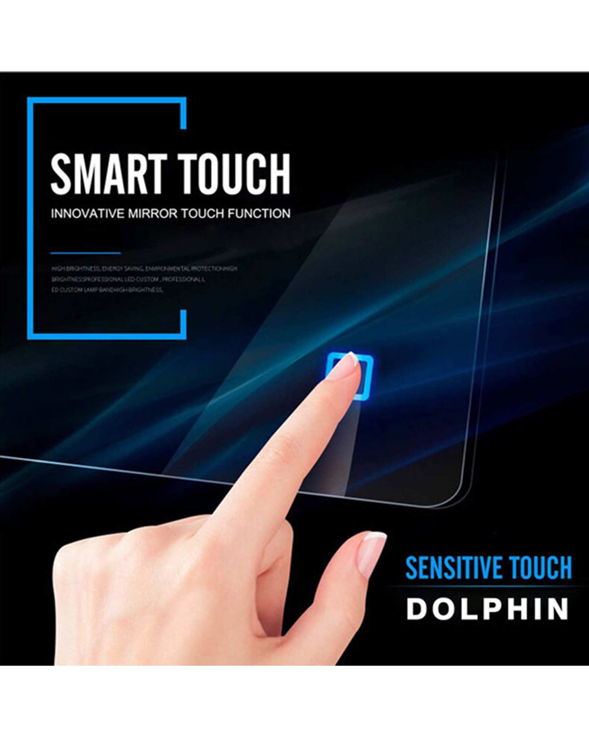 آینه لمسی آفتابی دلفین Dolphin مدل TCH-OV-70  