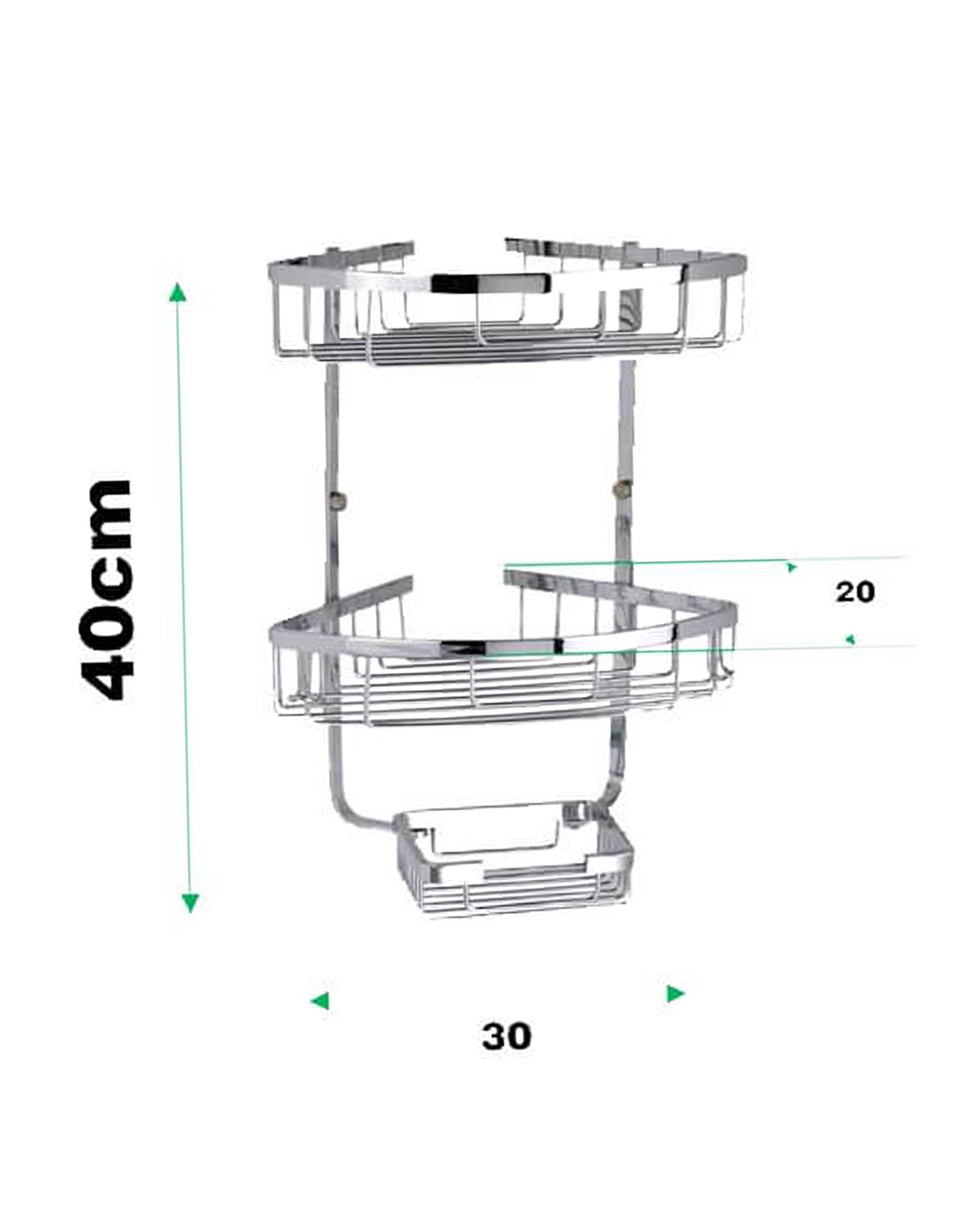 قفسه حمام کروم دلفین Dolphin مدل 30J2-C  