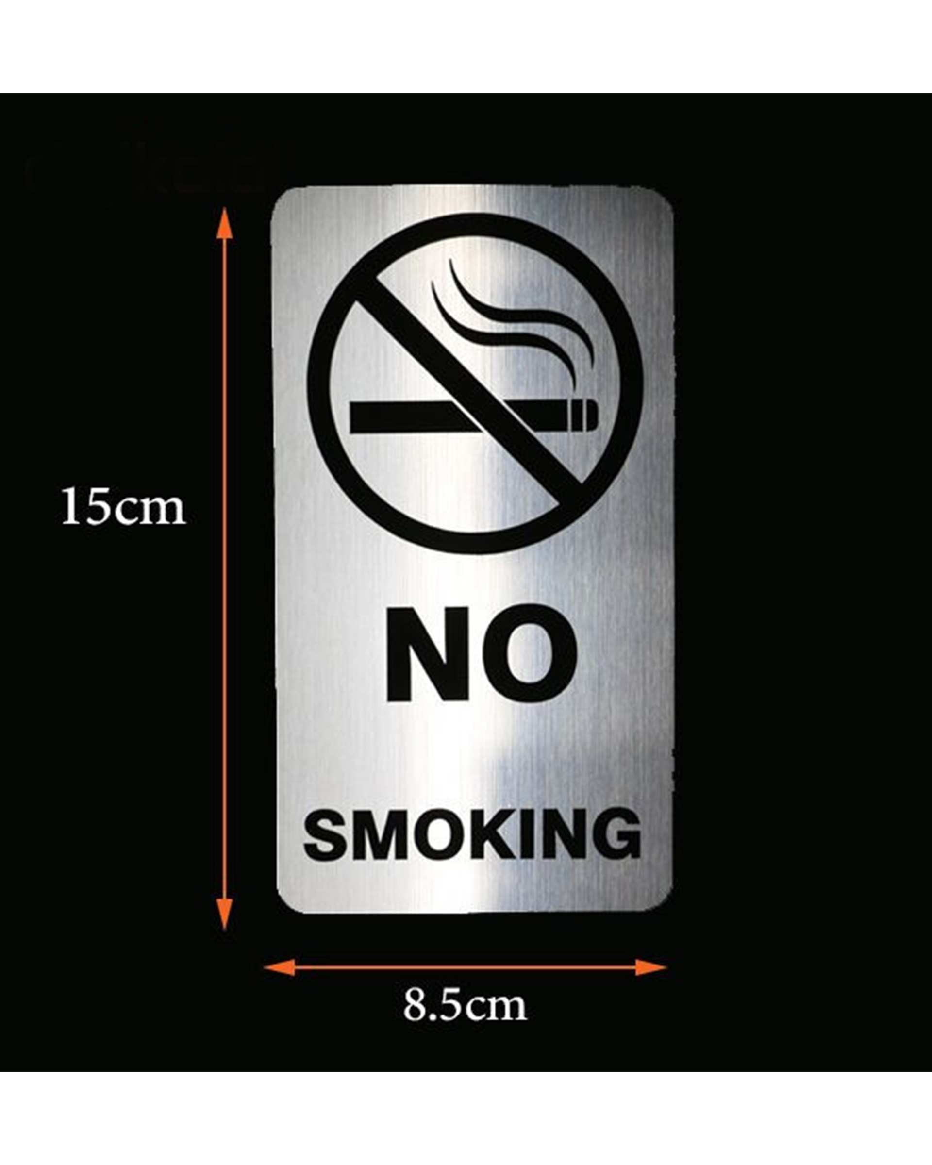 تابلو نشانگر کروم طرح No Smoking کد 68  