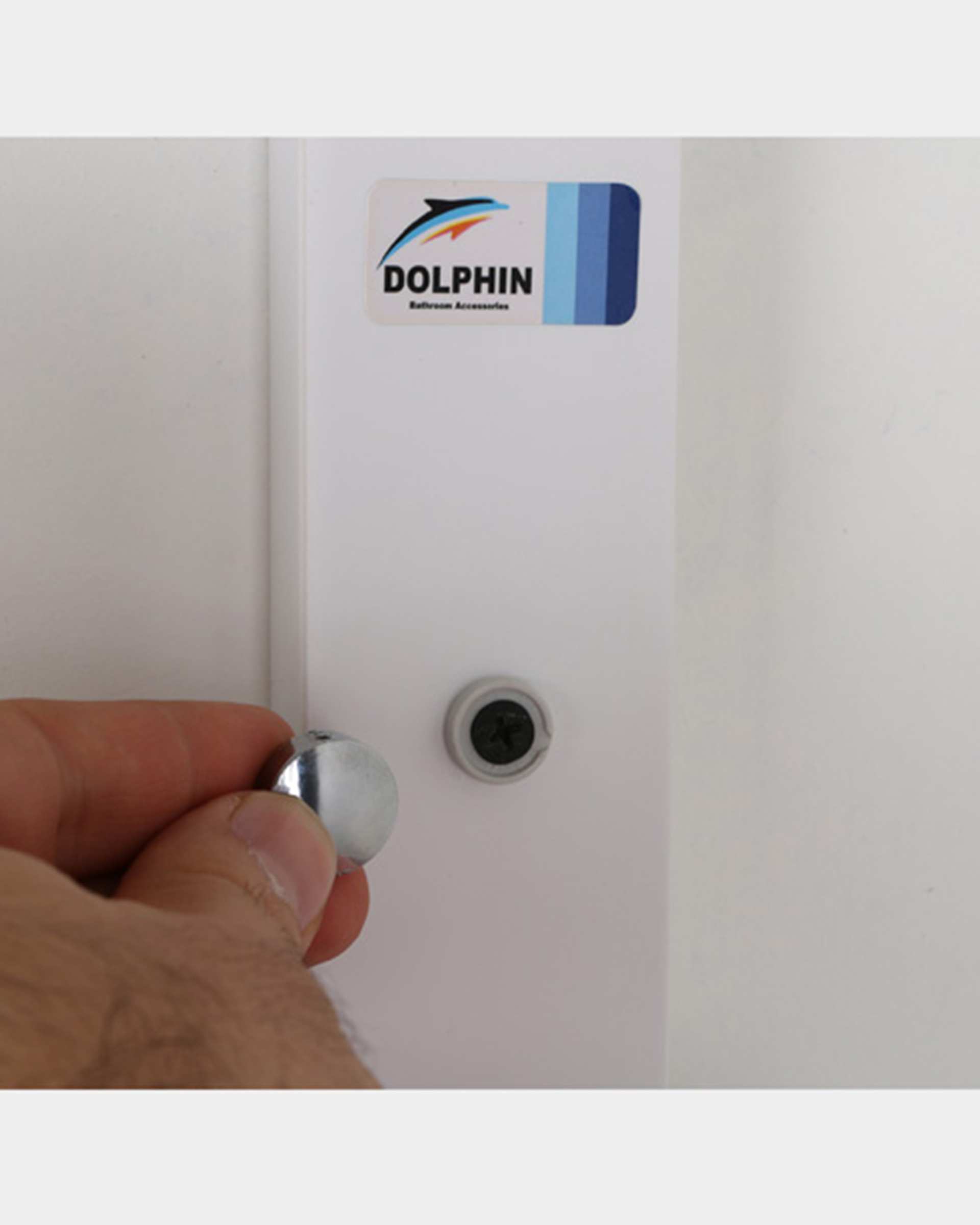 قفسه حمام سفید دلفین Dolphin مدل 3-10119  