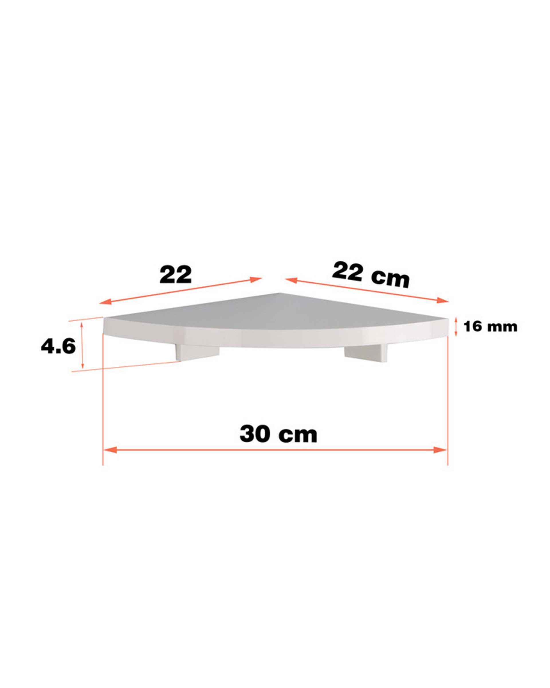 شلف دیواری سفید دلفین Dolphin مدل Q-22  