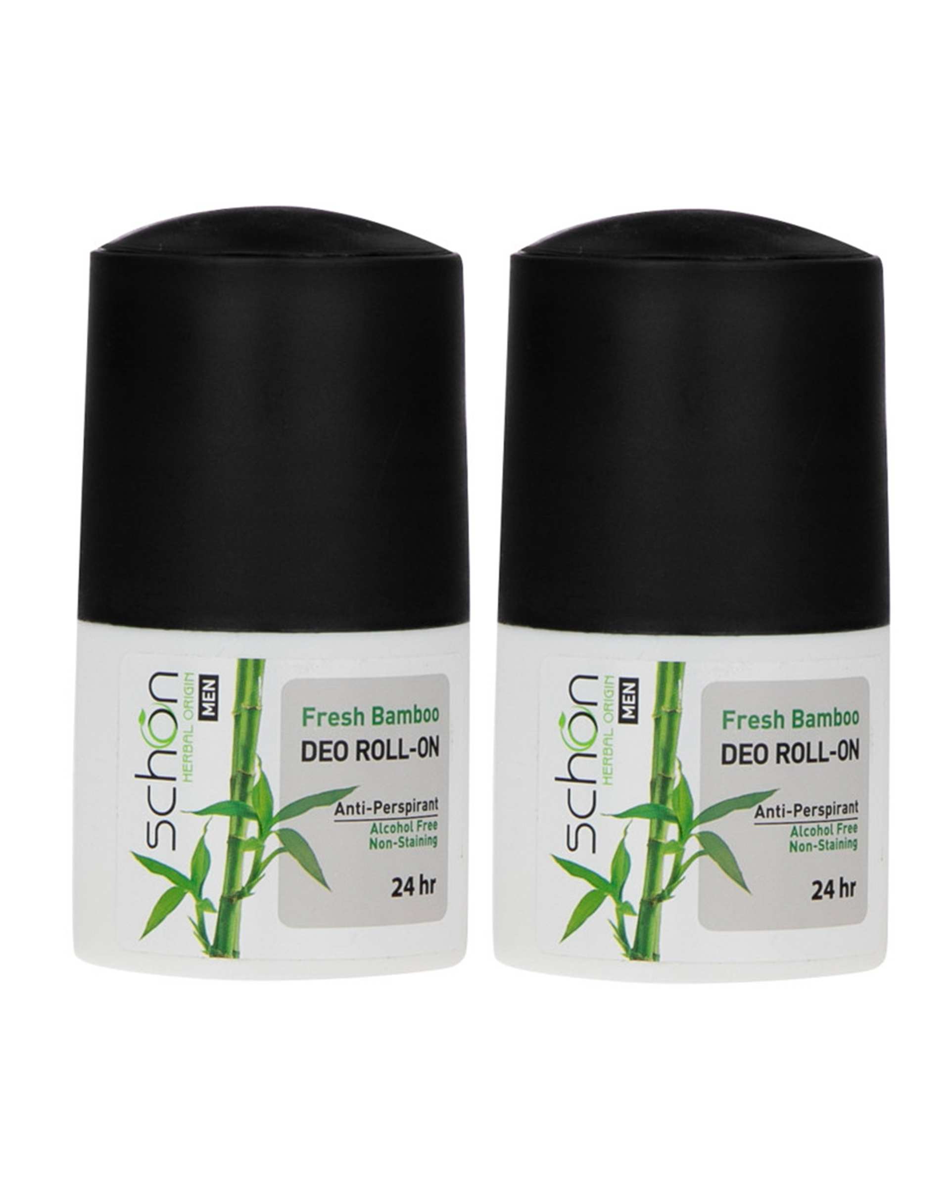 مام رول ضد تعریق مردانه شون Schon مدل Fresh Bamboo حجم 50ml بسته 2 عددی