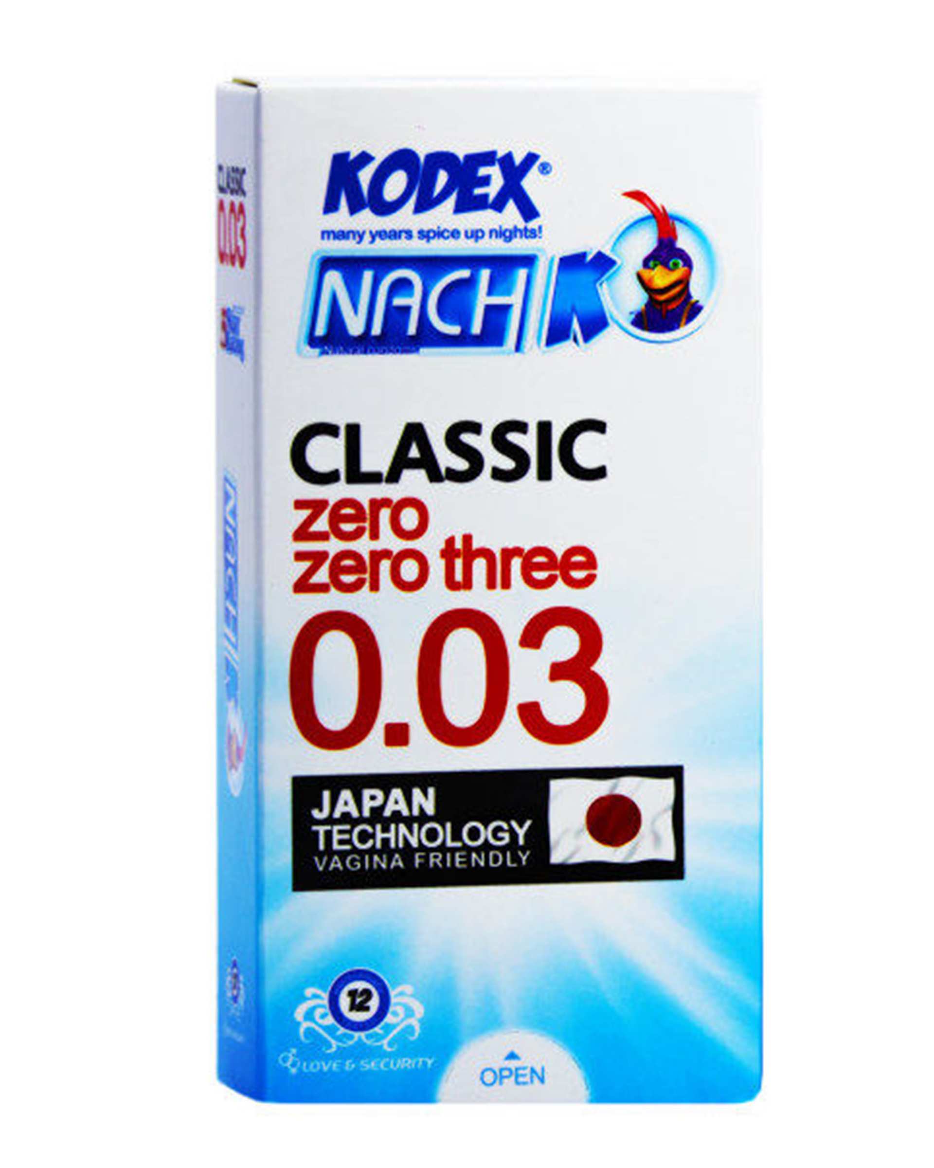 کاندوم ناچ کدکس Kodex مدل Classic 0.03 بسته 12 عددی