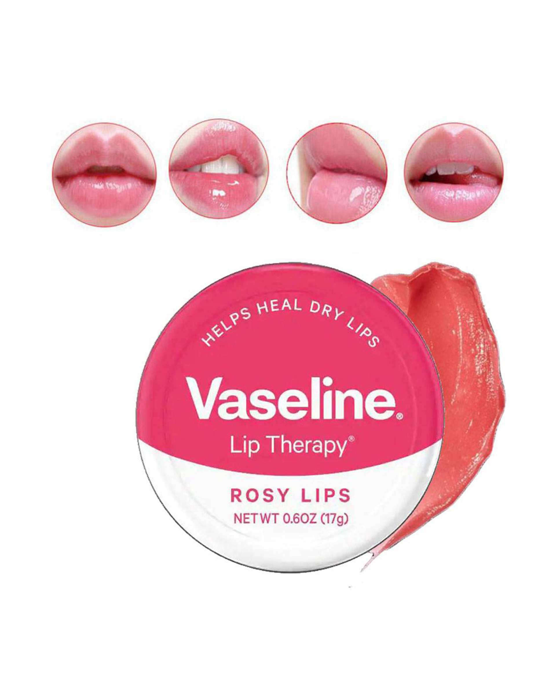 بالم لب وازلین Vaseline حاوی عصاره گل رز حجم 20 گرم
