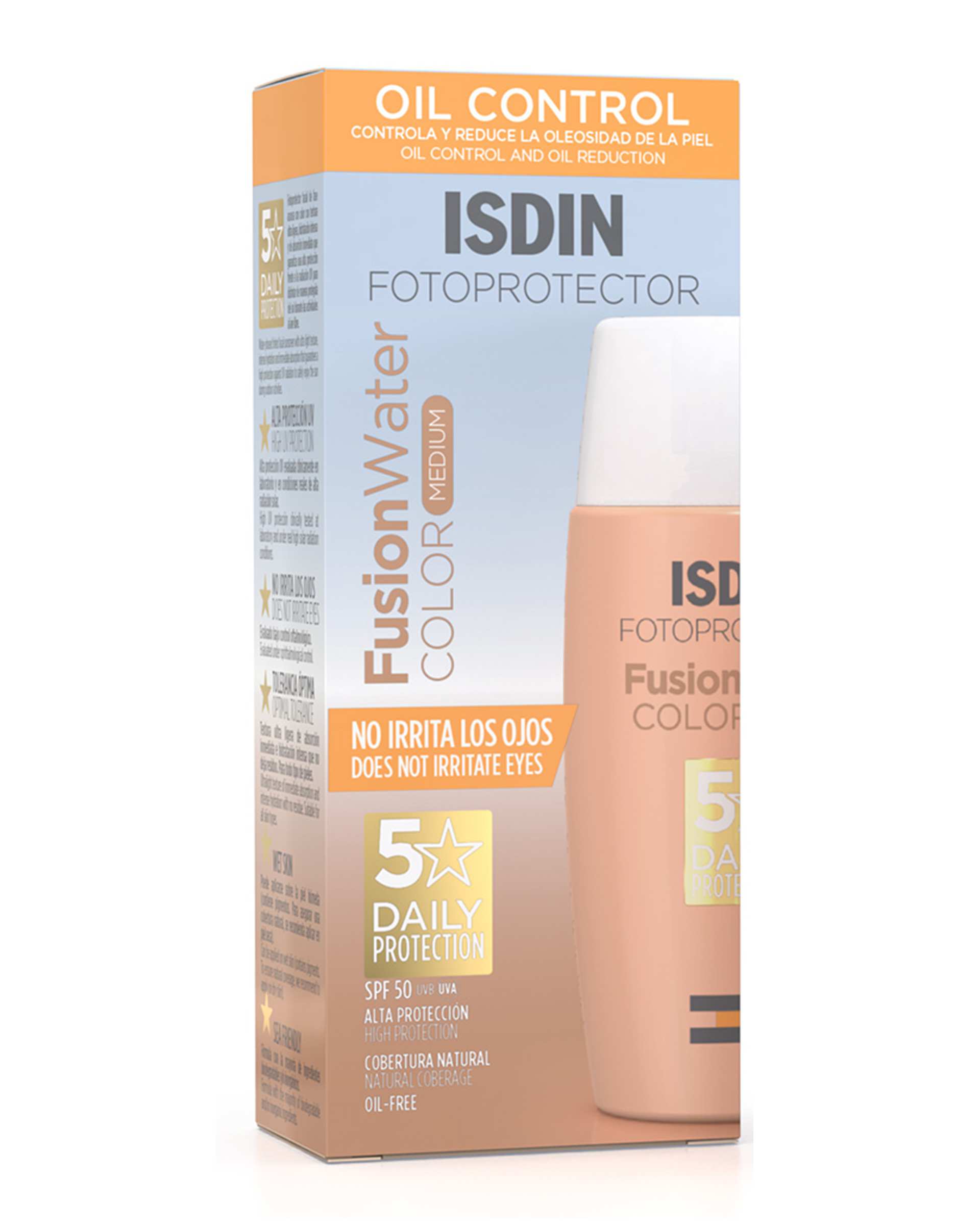 کرم ضد آفتاب رنگی SPF50 ایزدین Isdin مدل Fusion Water Color Medium حجم 50ml