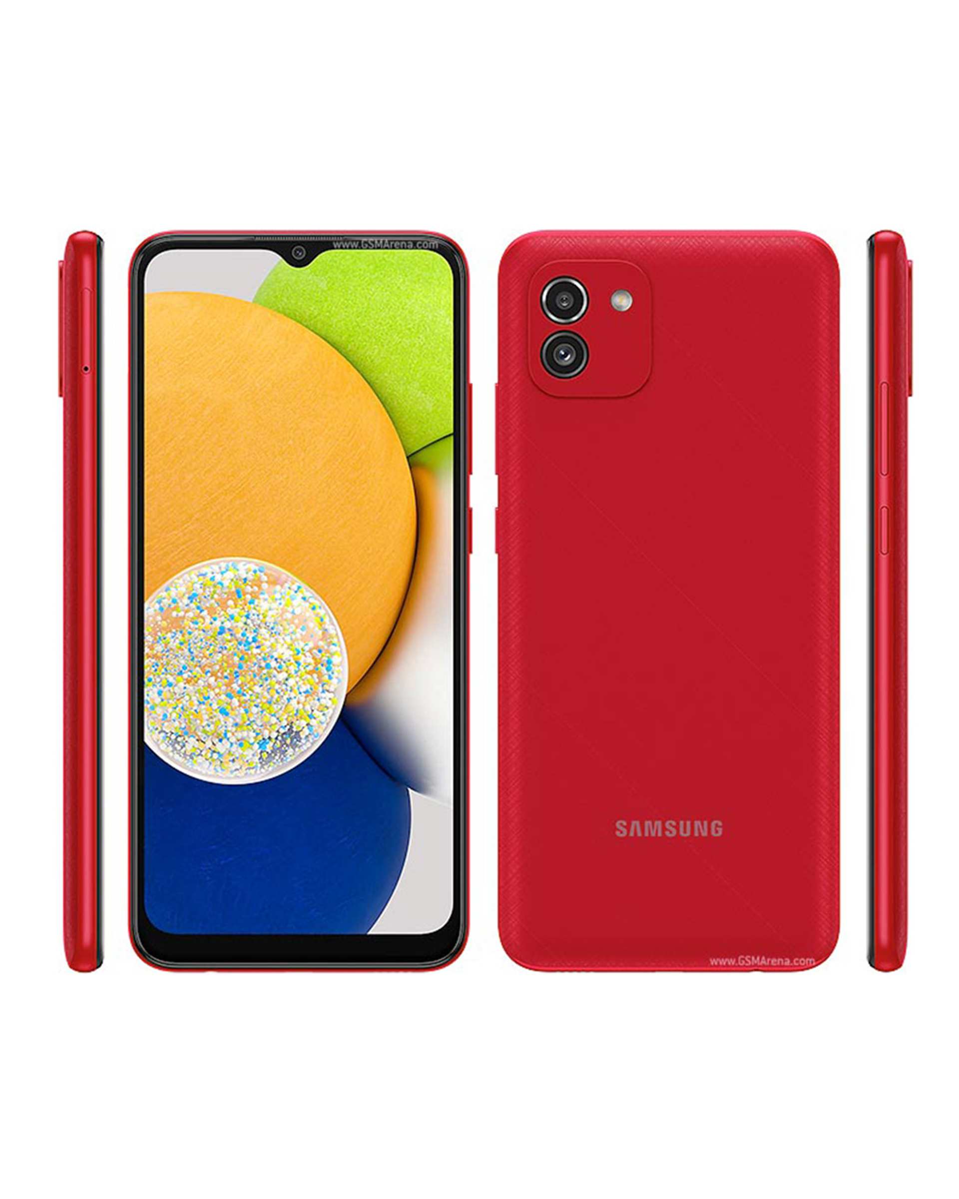 گوشی موبایل سامسونگ مدل Galaxy A03 دو سیم‌ کارت ظرفیت 128 گیگابایت و رم 4 گیگابایت قرمز 