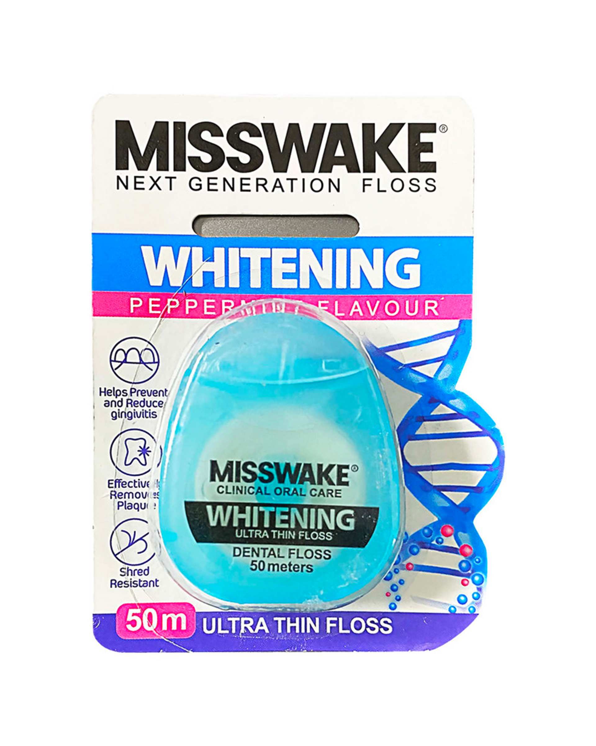 خمیر دندان Total Advanced به همراه نخ دندان Whitening میسویک Misswake بسته 2 عددی