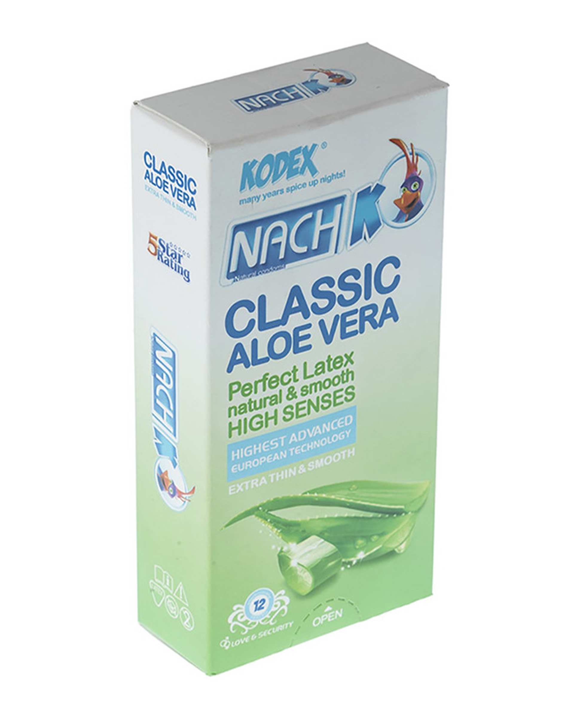 کاندوم کدکس Kodex مدل Classic Aloe Vera بسته 12 عددی