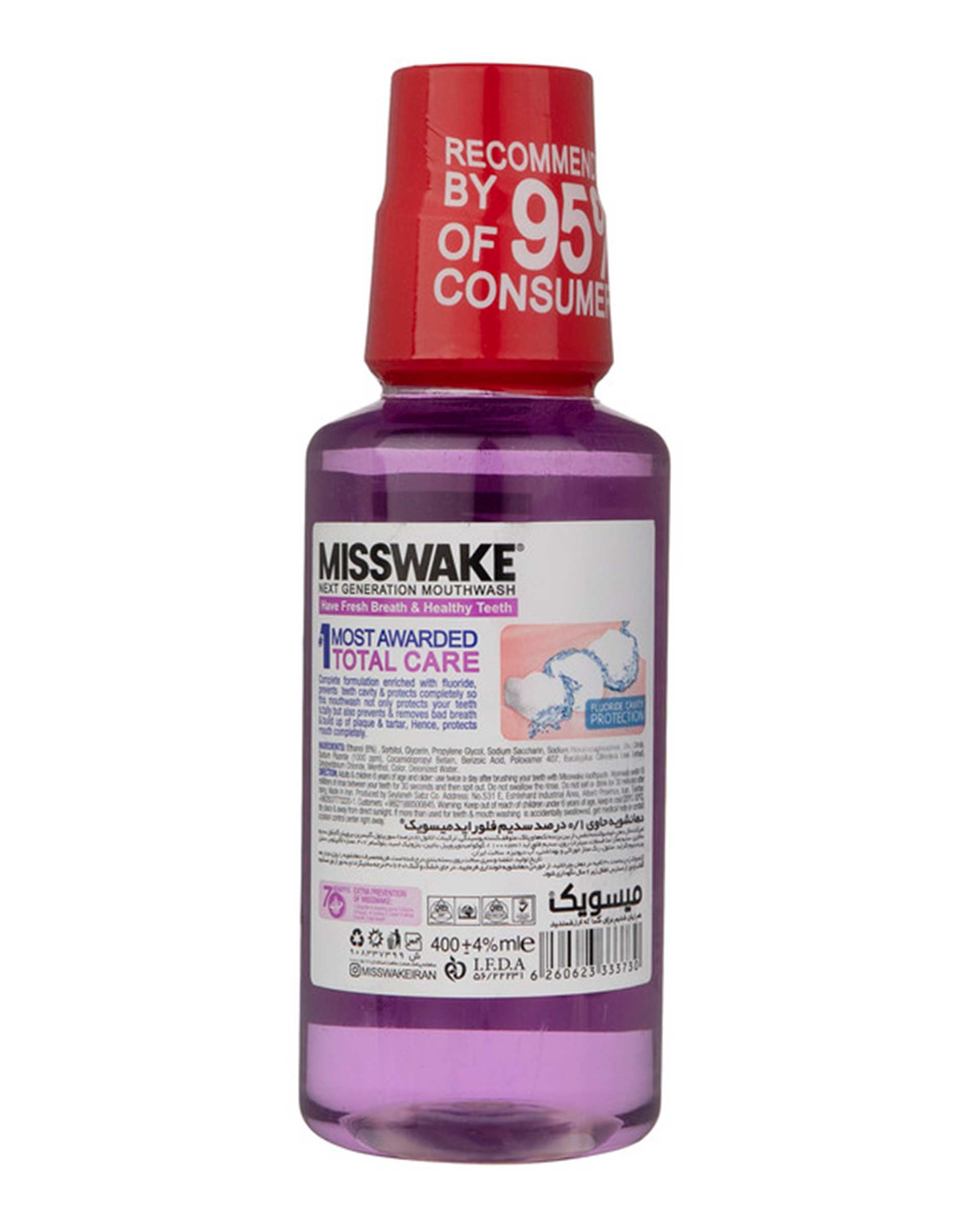 دهانشویه میسویک Misswake مدل Total Care حجم 400ml