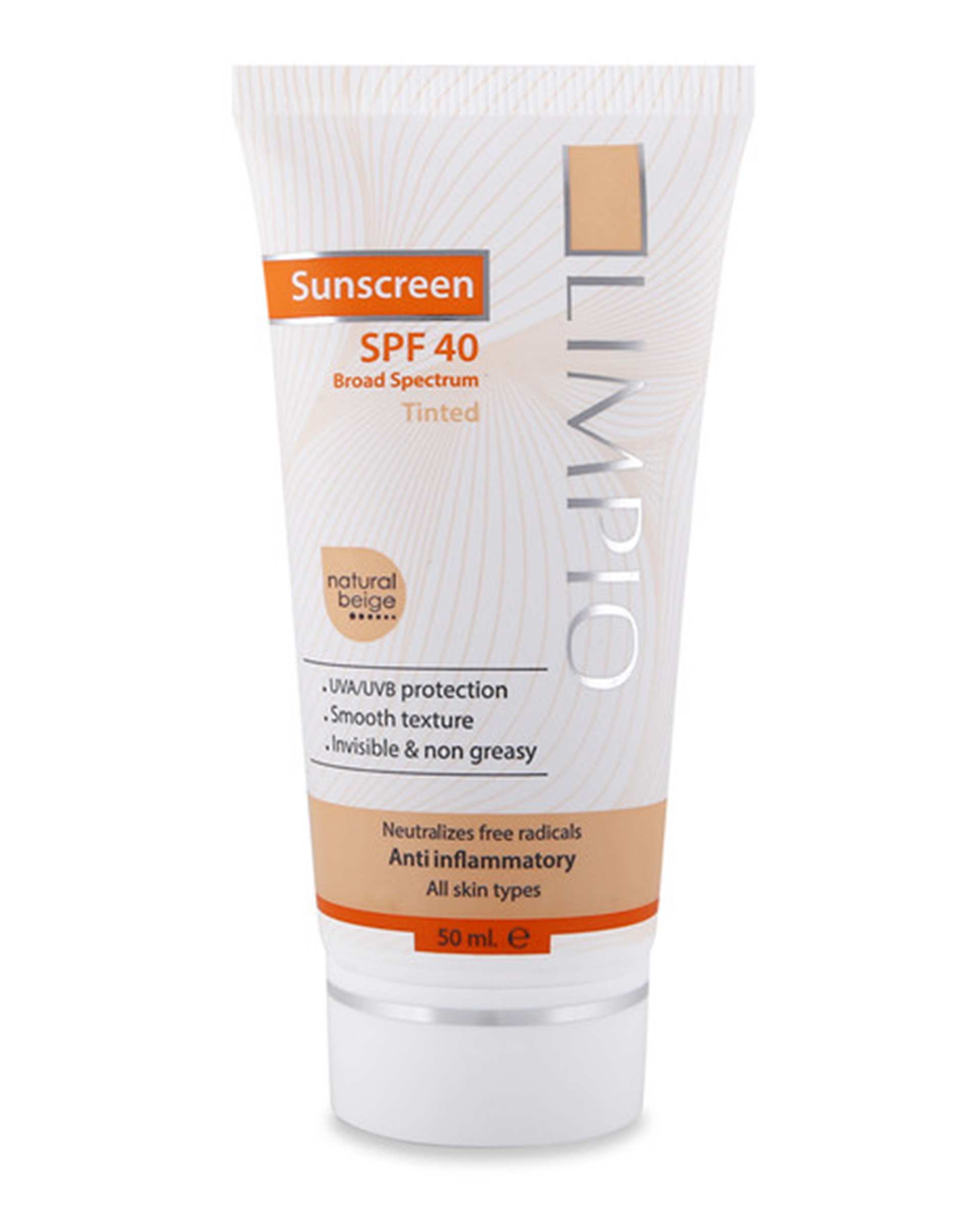 کرم ضد آفتاب رنگی SPF40 لیمپیو Limpio مدل Natural Beige حجم 50ml