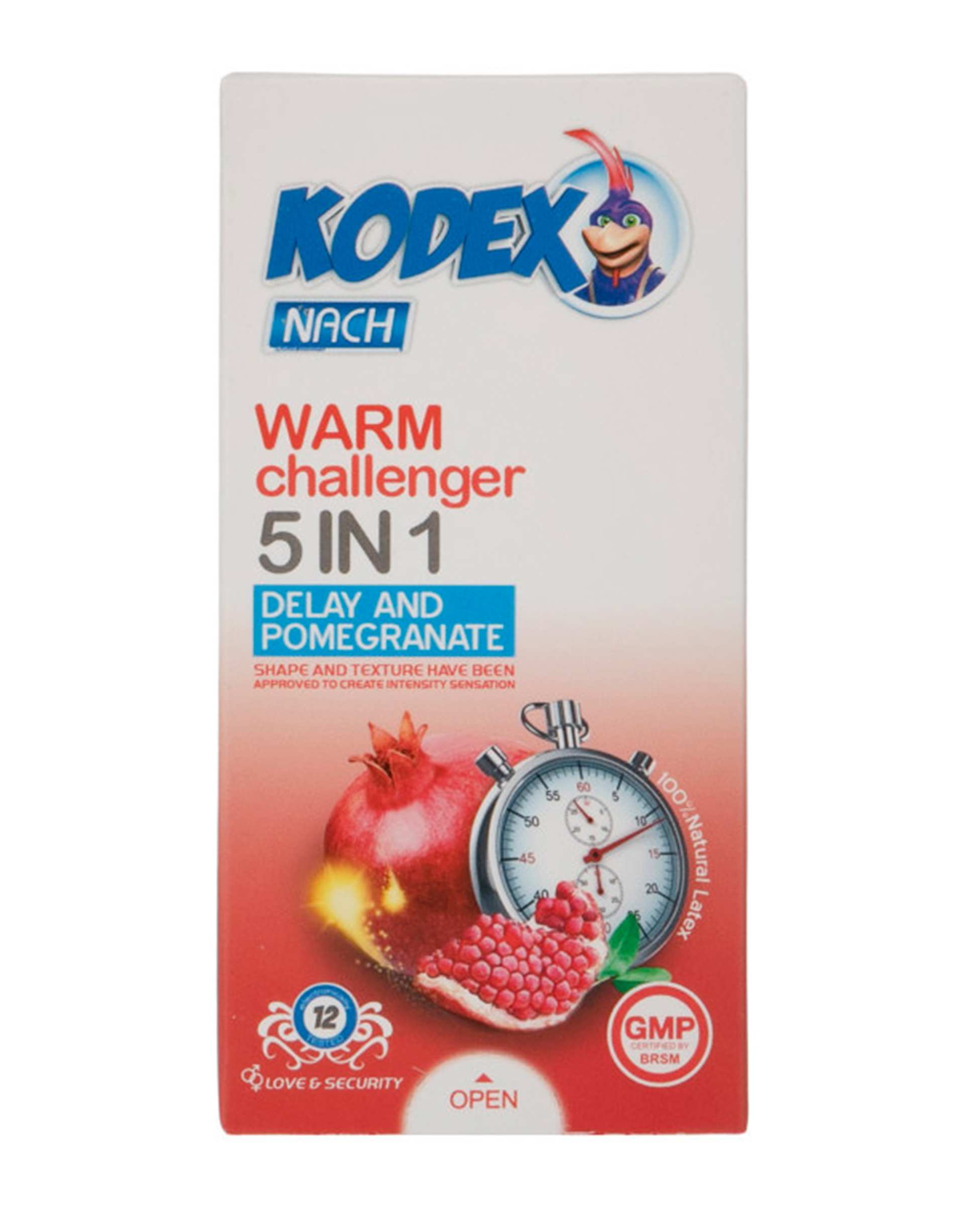 کاندوم کدکس Kodex مدل Warm Challenger 5in1 بسته 12 عددی