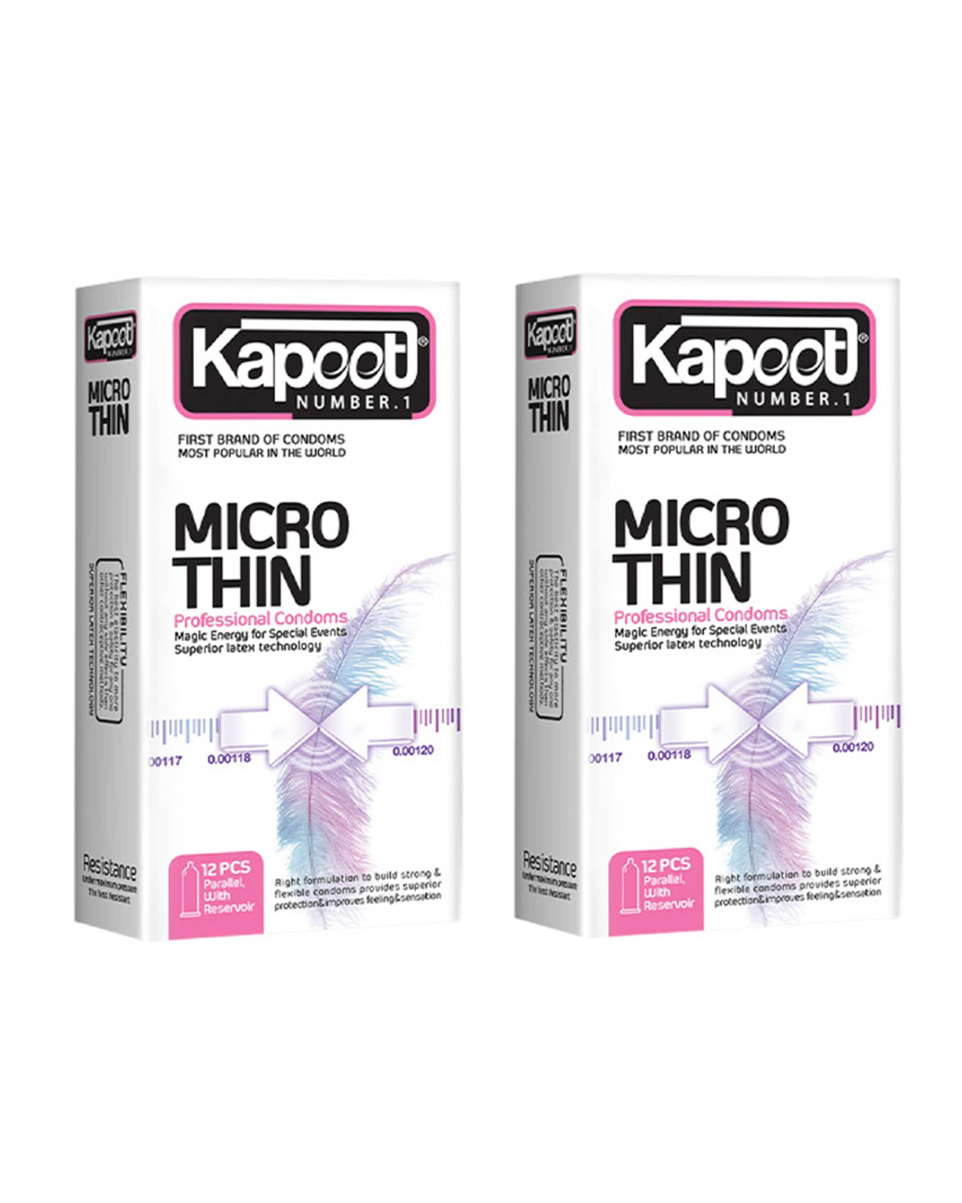 کاندوم کاپوت Kapoot مدل Micro Thin مجموعه 2 بسته 12 عددی