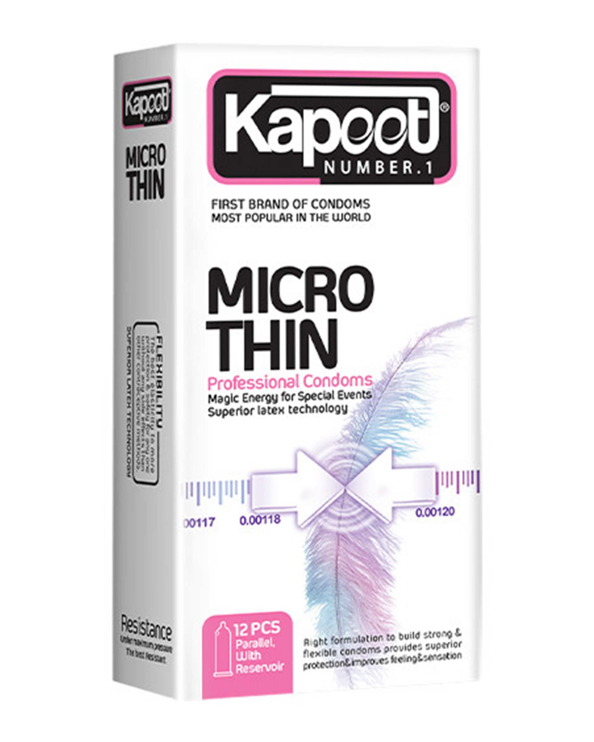 کاندوم کاپوت Kapoot مدل Micro Thin مجموعه 2 بسته 12 عددی